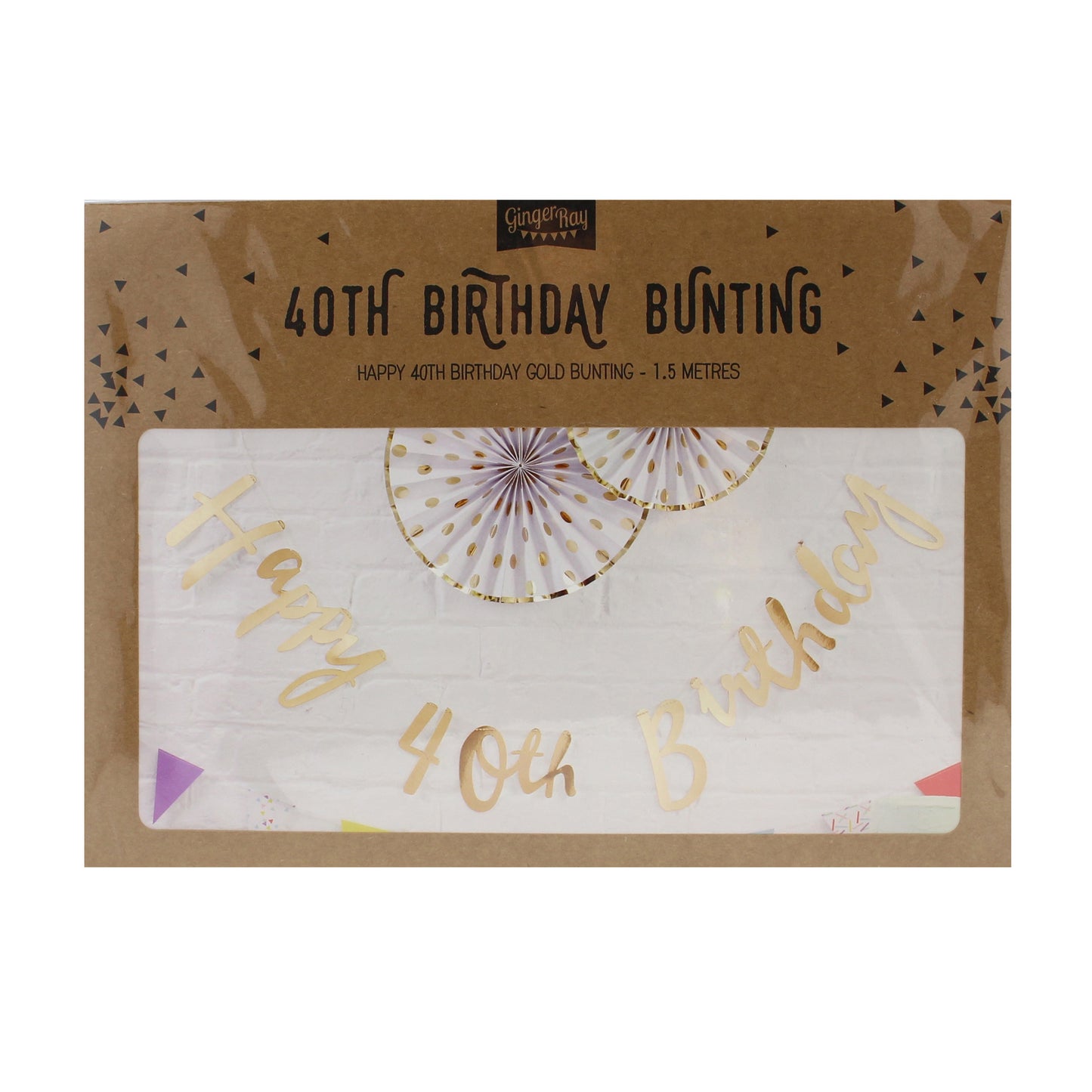 Gold Happy 40th Birthday Bunting - Pick & Mix