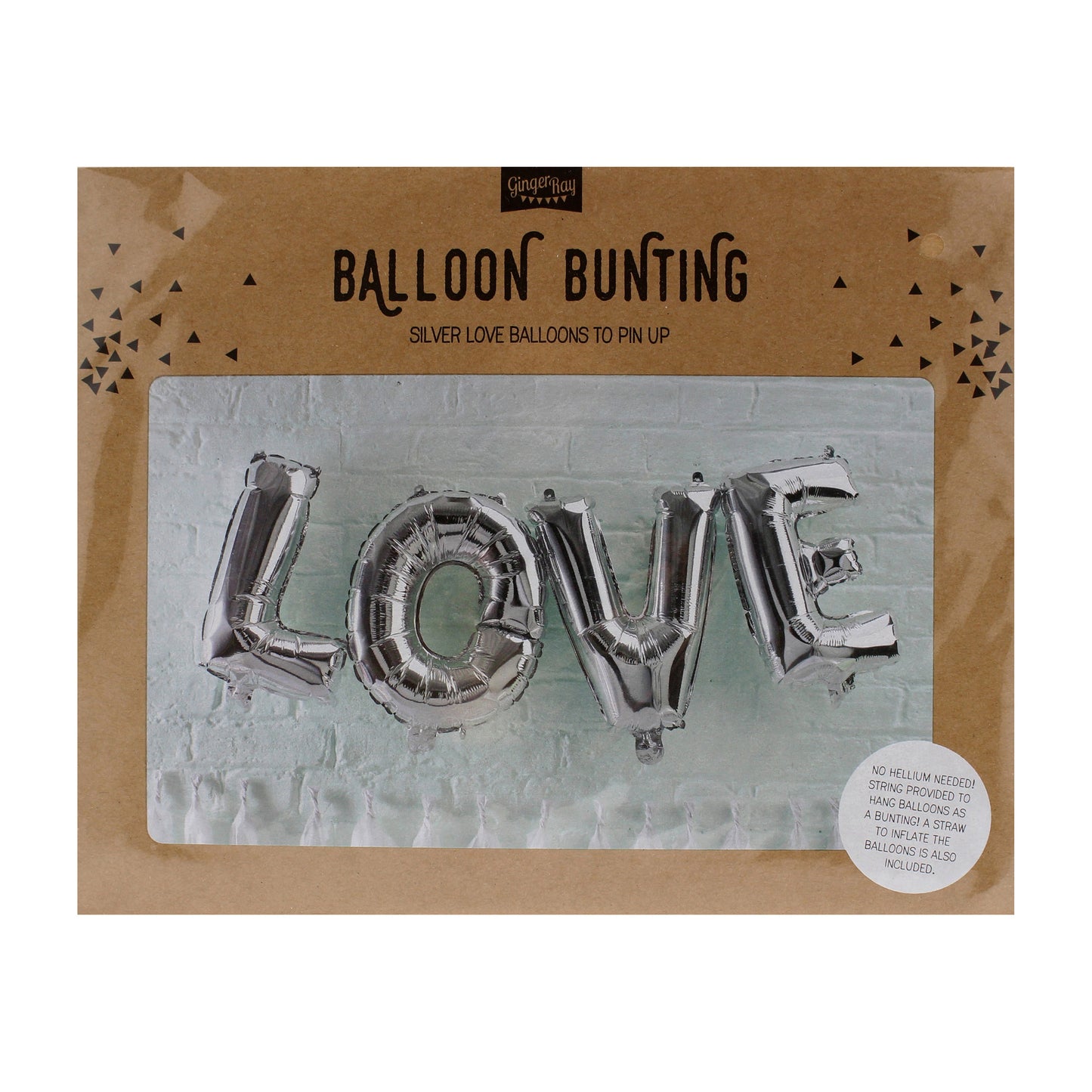 Silver Love Balloon Bunting - Pick & Mix