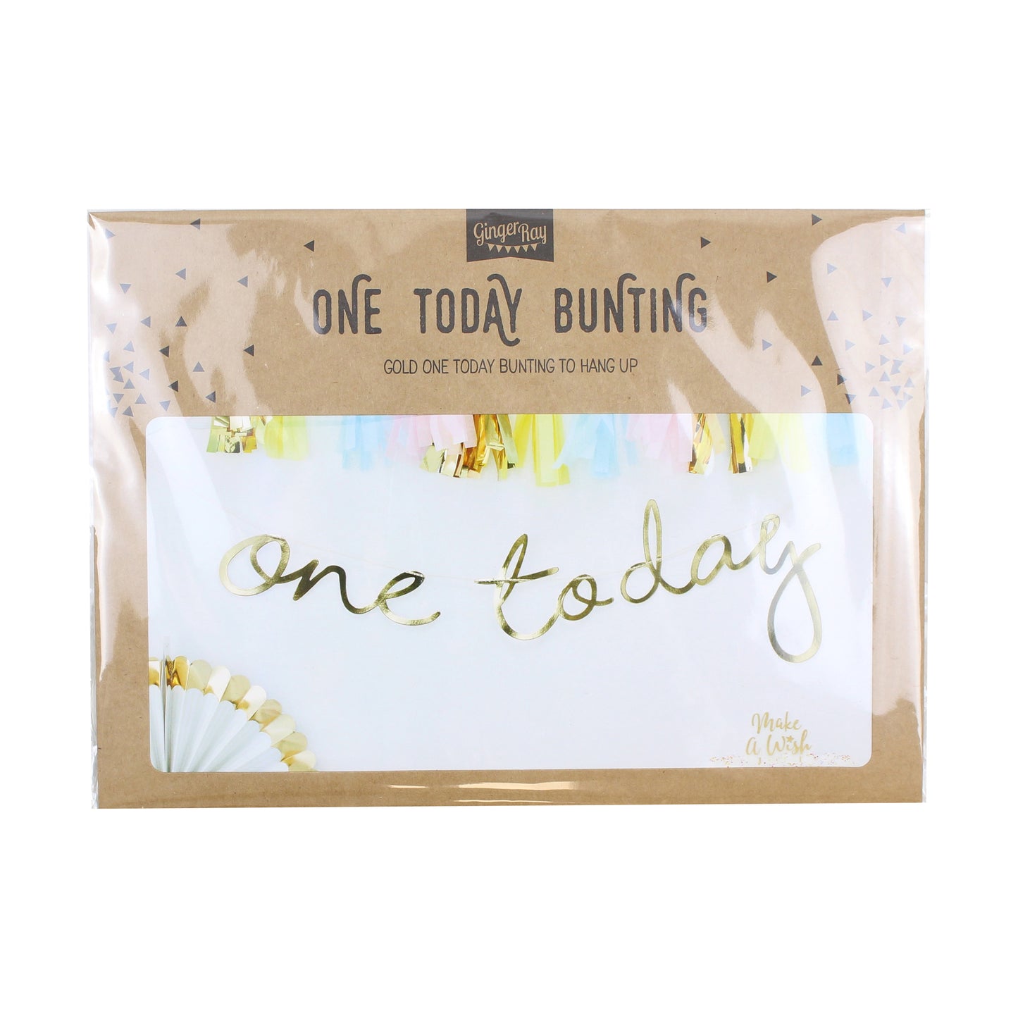Gold One Today First Birthday Bunting