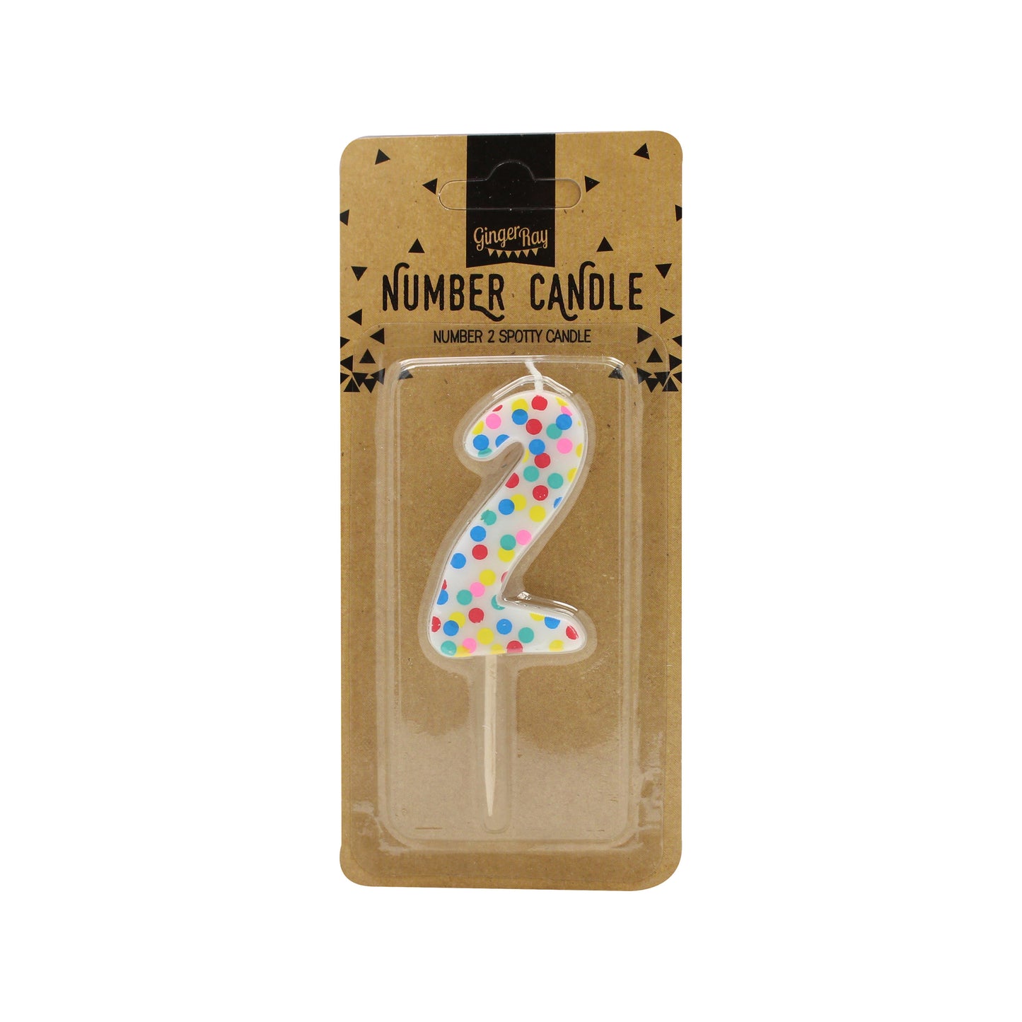 Polka Dot Candle Number 2 - Pick and Mix