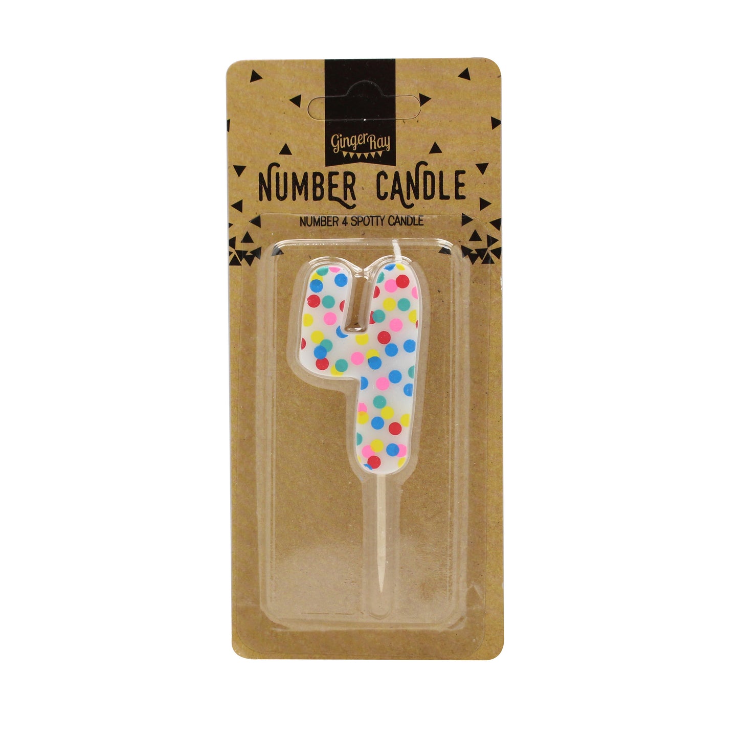 Polka Dot Candle Number 4 - Pick and Mix