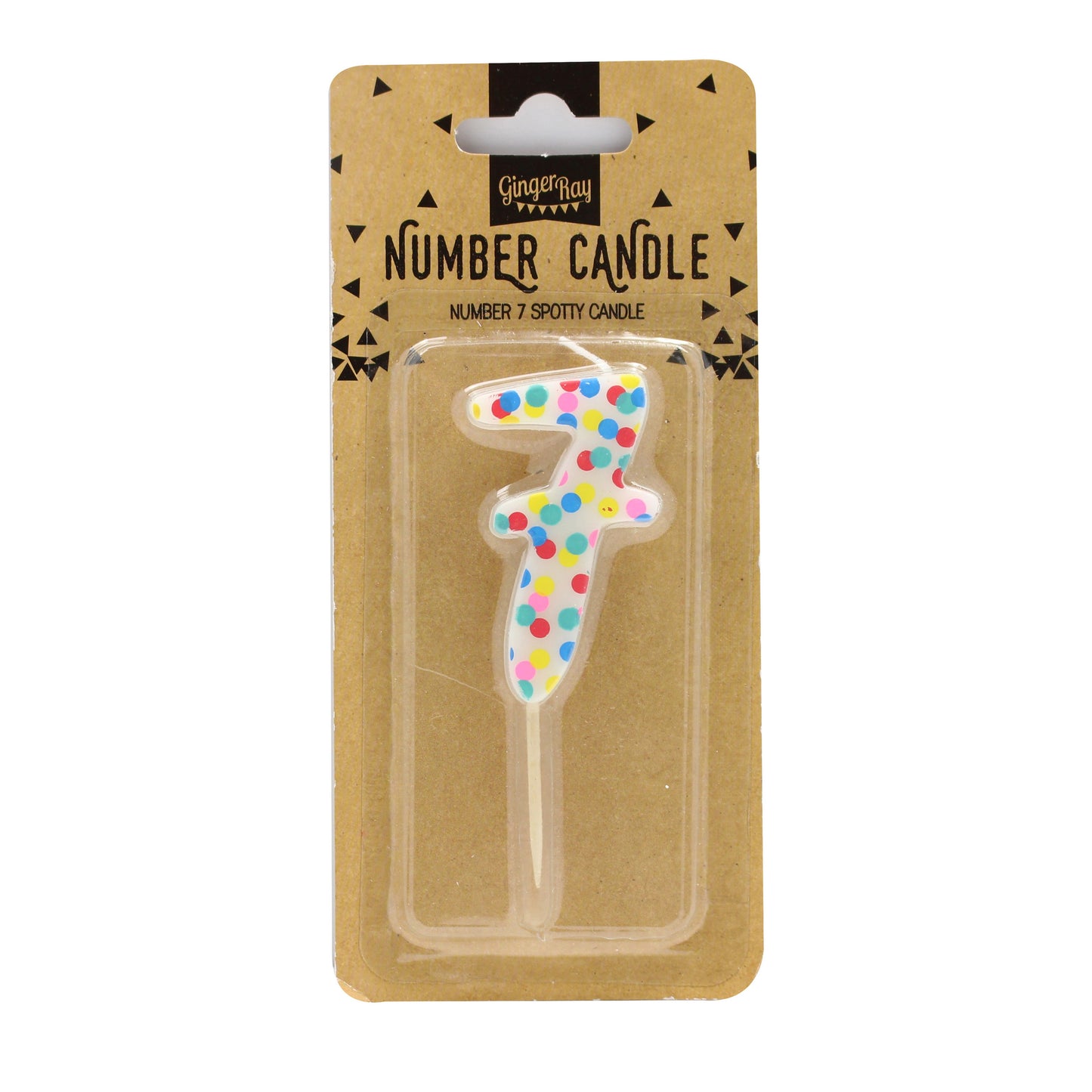 Polka Dot Candle Number 7 - Pick and Mix