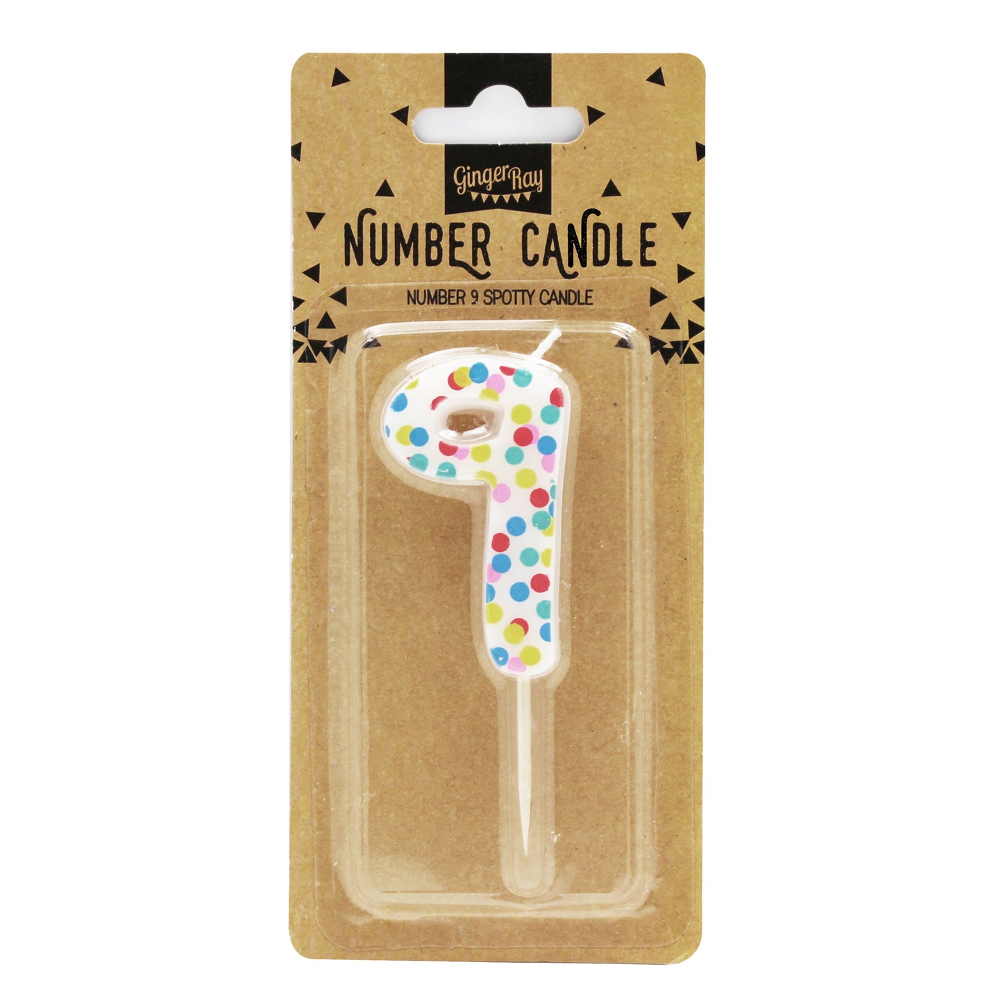 Polka Dot Candle Number 9 - Pick and Mix