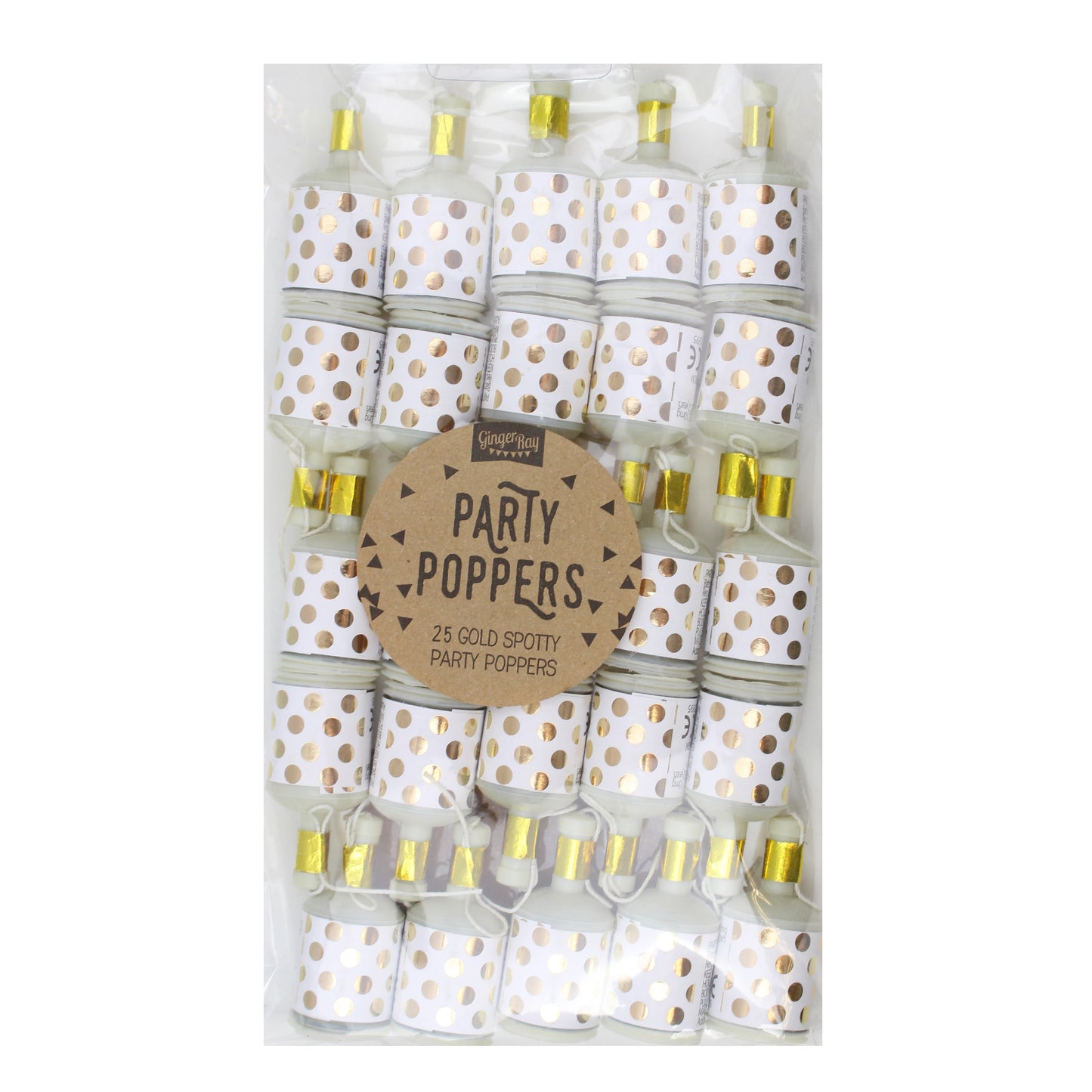 Gold Foiled Polka Dot Party Poppers