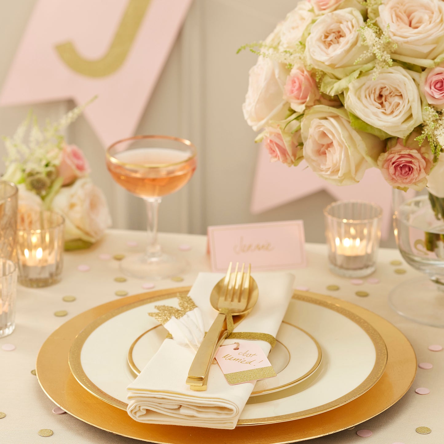 Gold Foiled Wedding Invitations - Pastel Perfection