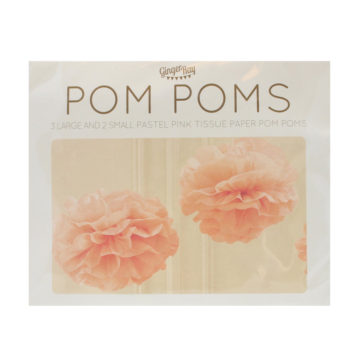 Tissue Paper Pom Poms - Pastel Pink - Pastel Perfection
