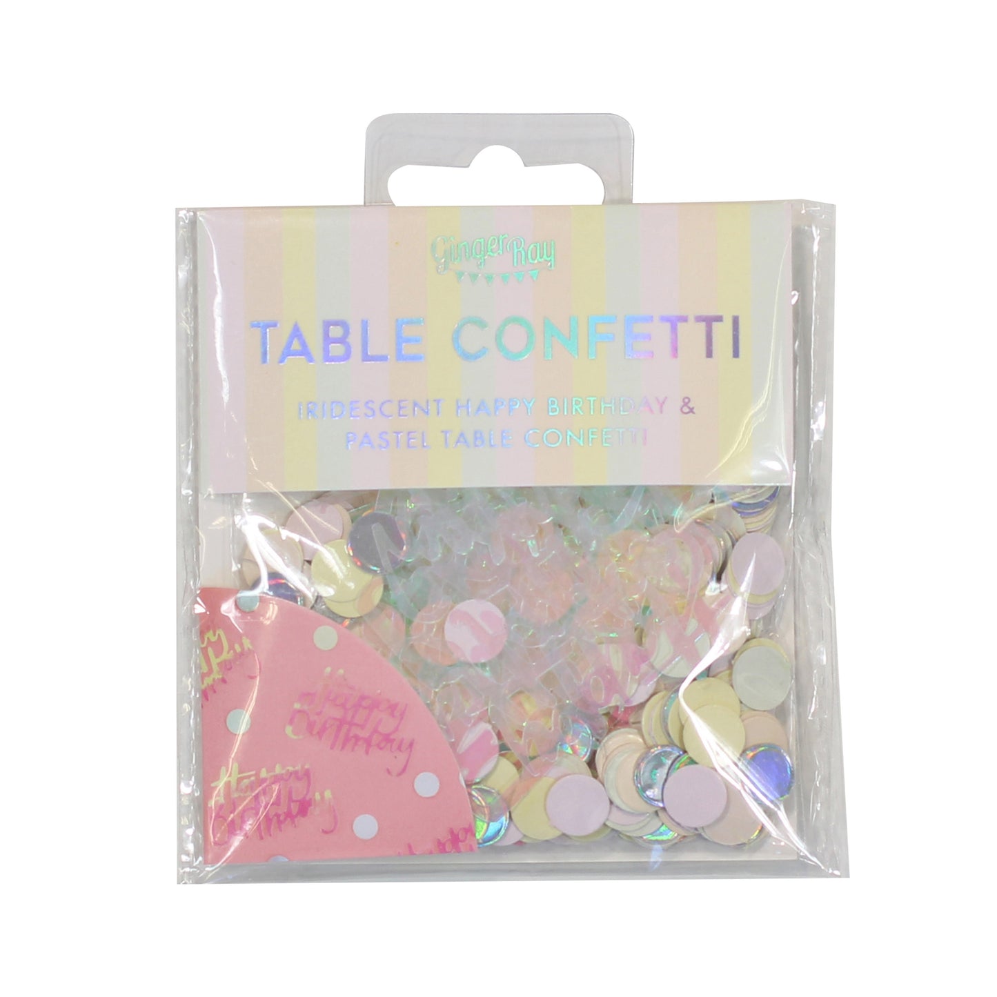 Happy Birthday Iridescent Table Confetti - Pastel Party