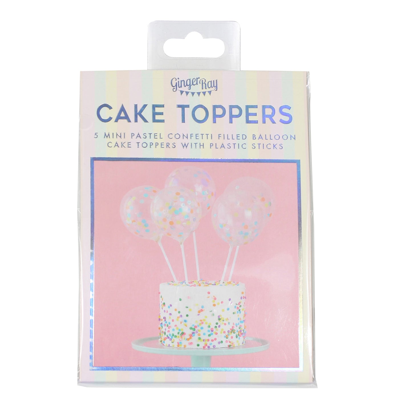 Mini Cake Topper Confetti Balloons Kit