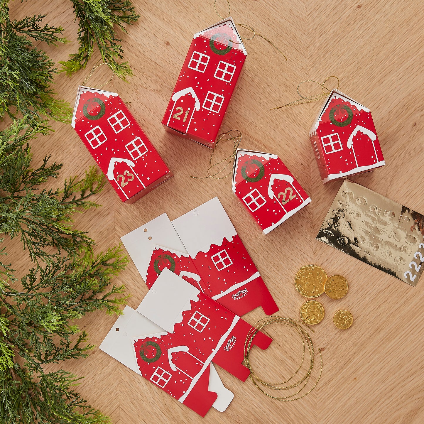 Fill Your Own Festive House Advent Calendar Boxes