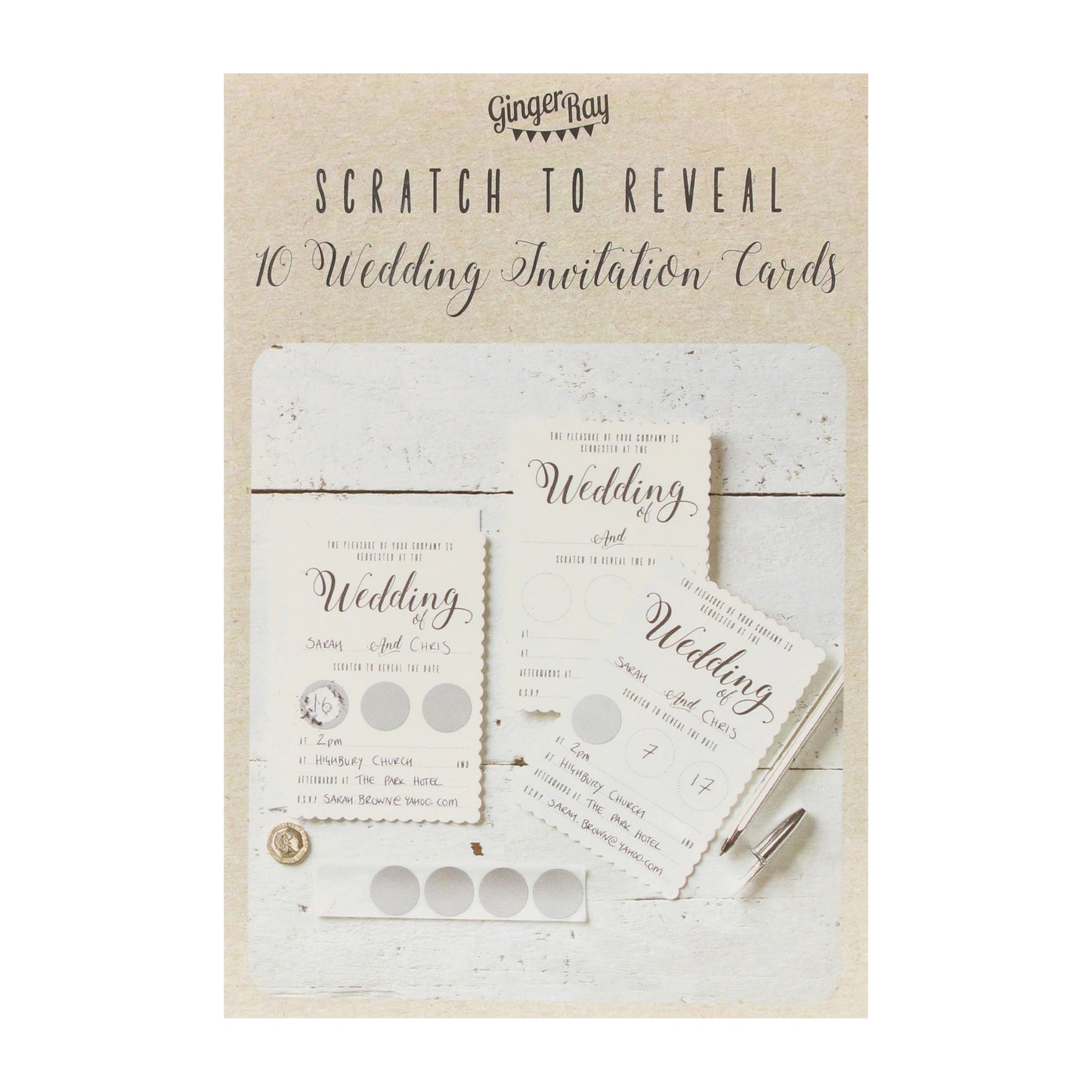 White Scratch The Date Wedding invitations - Scratch & Reveal