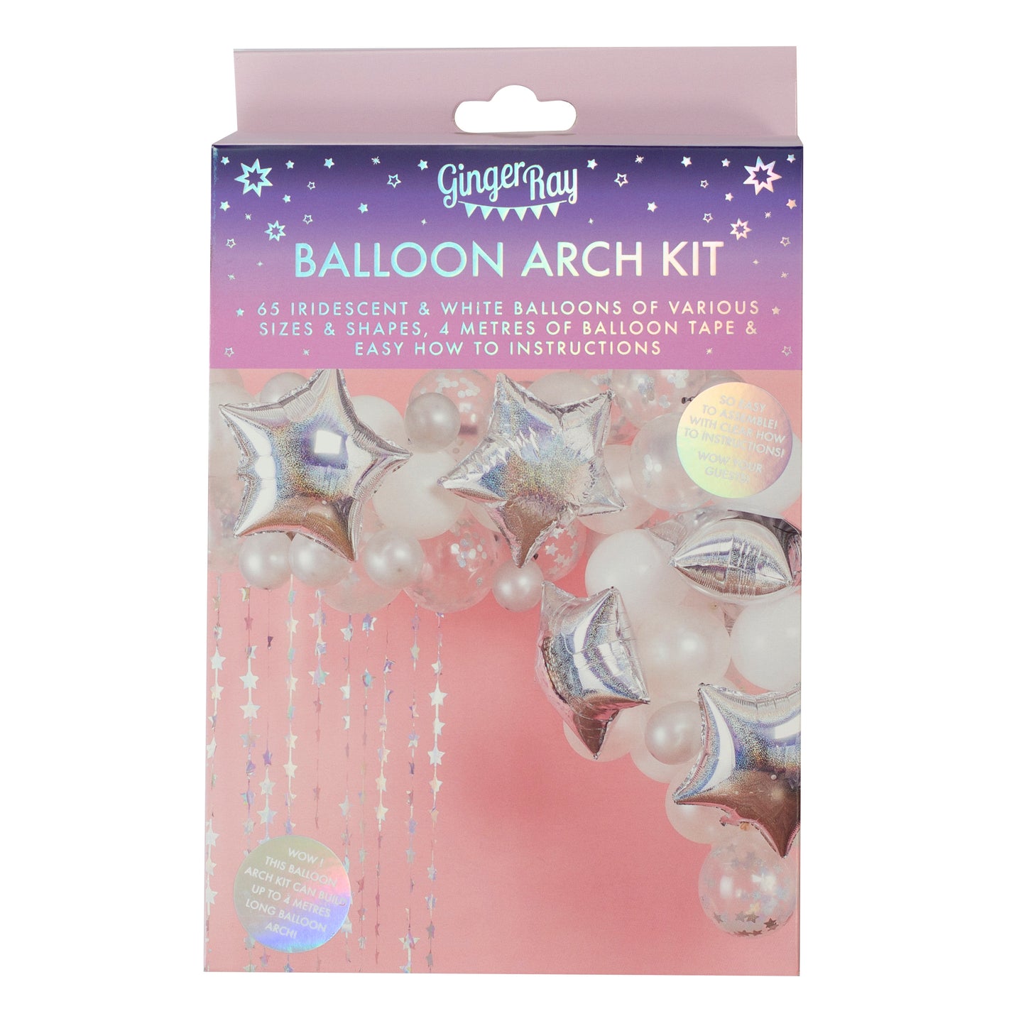 Silver Iridescent Balloon Arch Kit