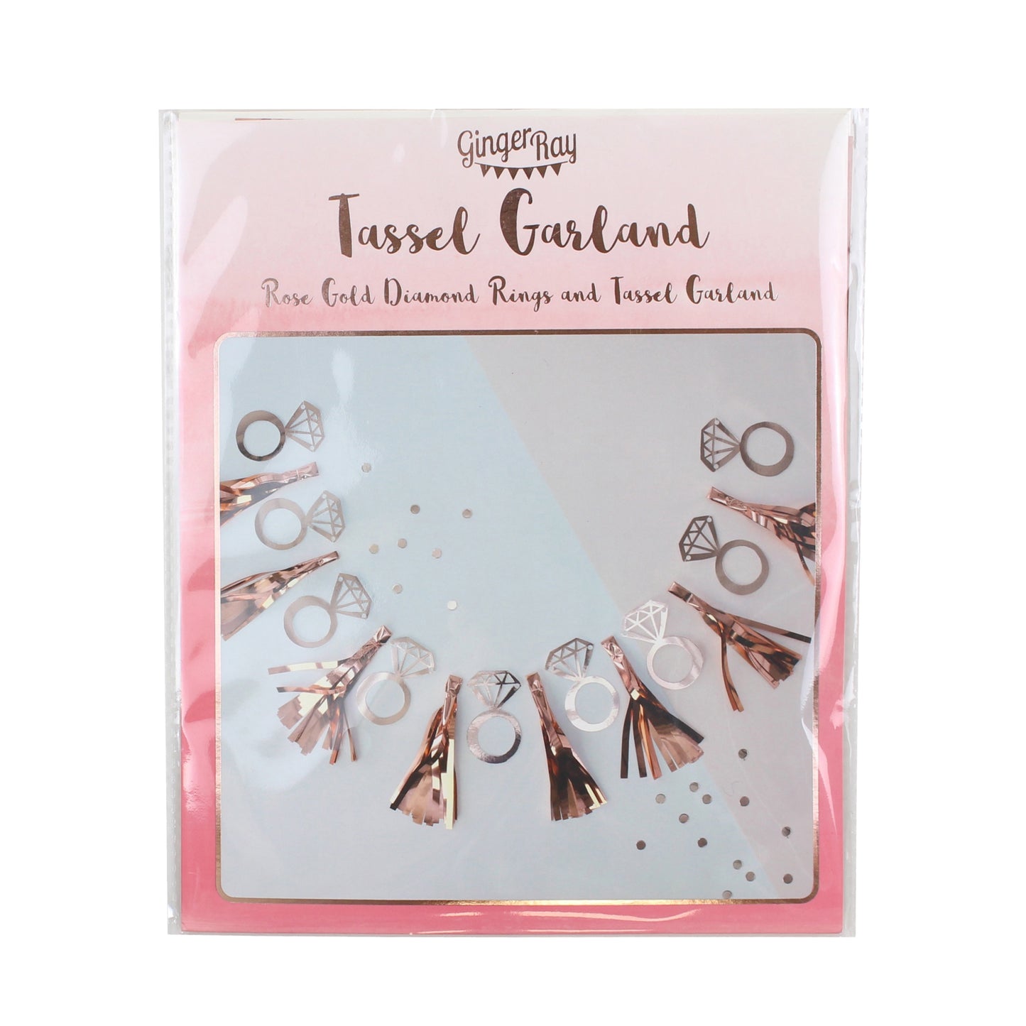 Rose Gold Foiled Ring Tassel Garland - Team Bride