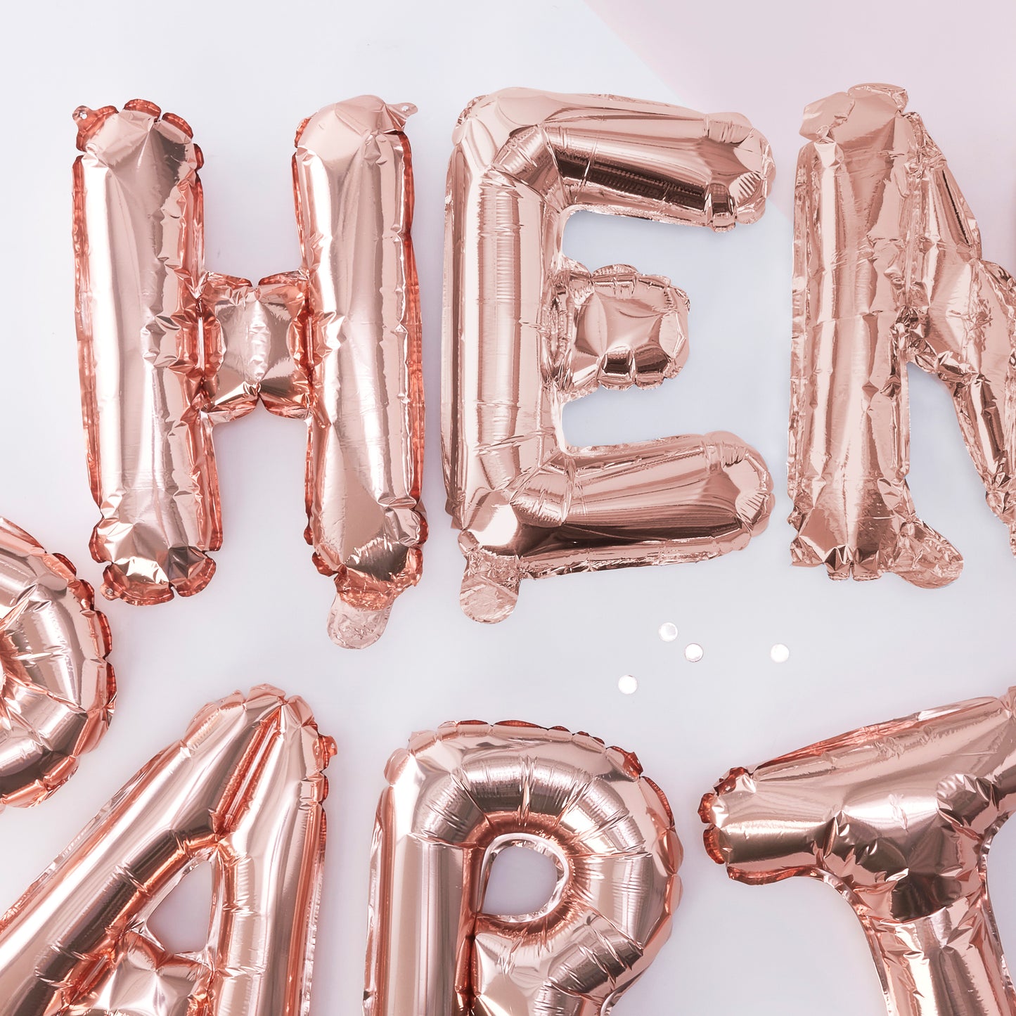 Rose Gold Hen Party Balloon Bunting - Team Bride