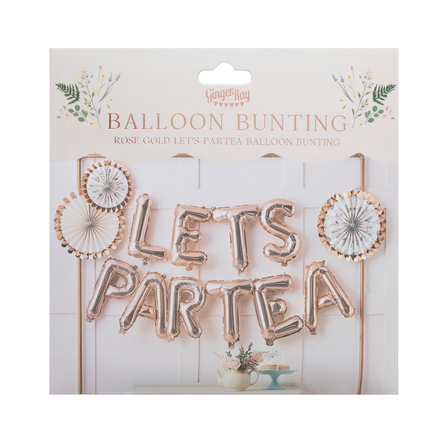 Lets Partea Afternoon Tea Party Balloon Bunting