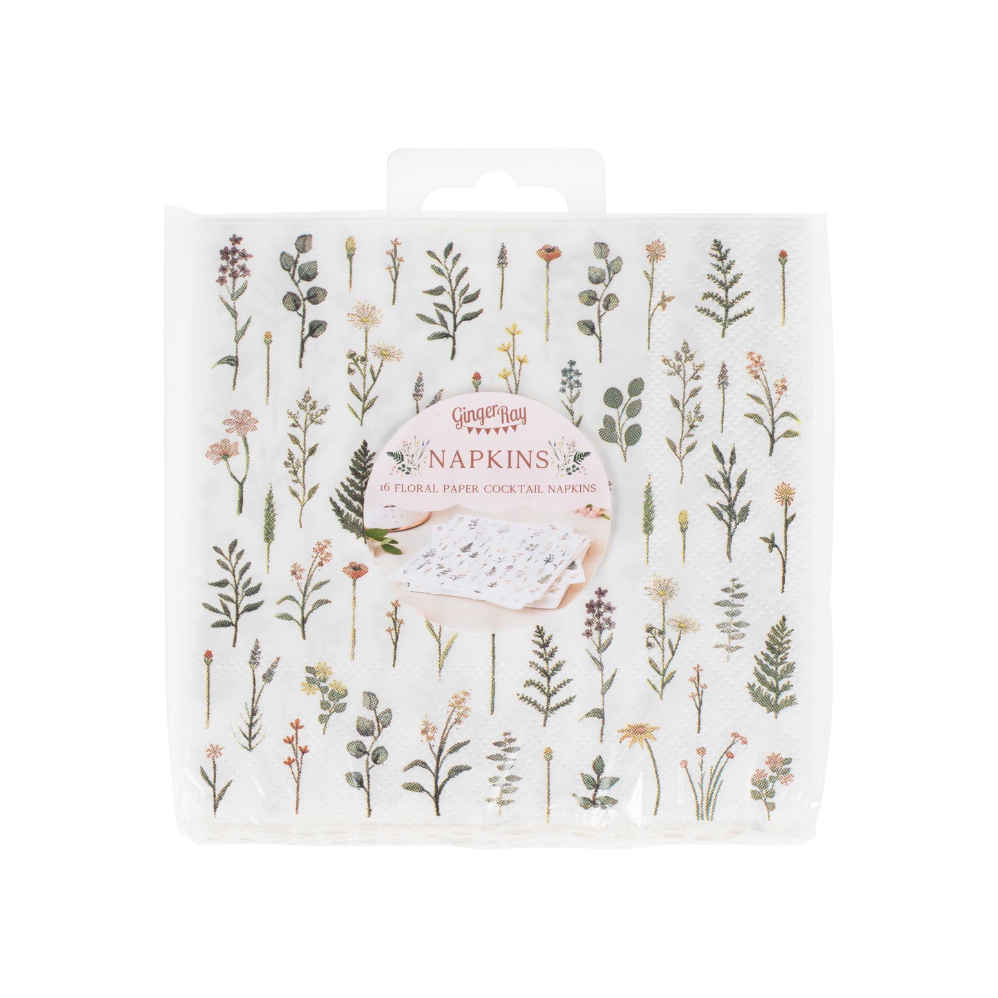 Afternoon Tea Floral Cocktail Napkins