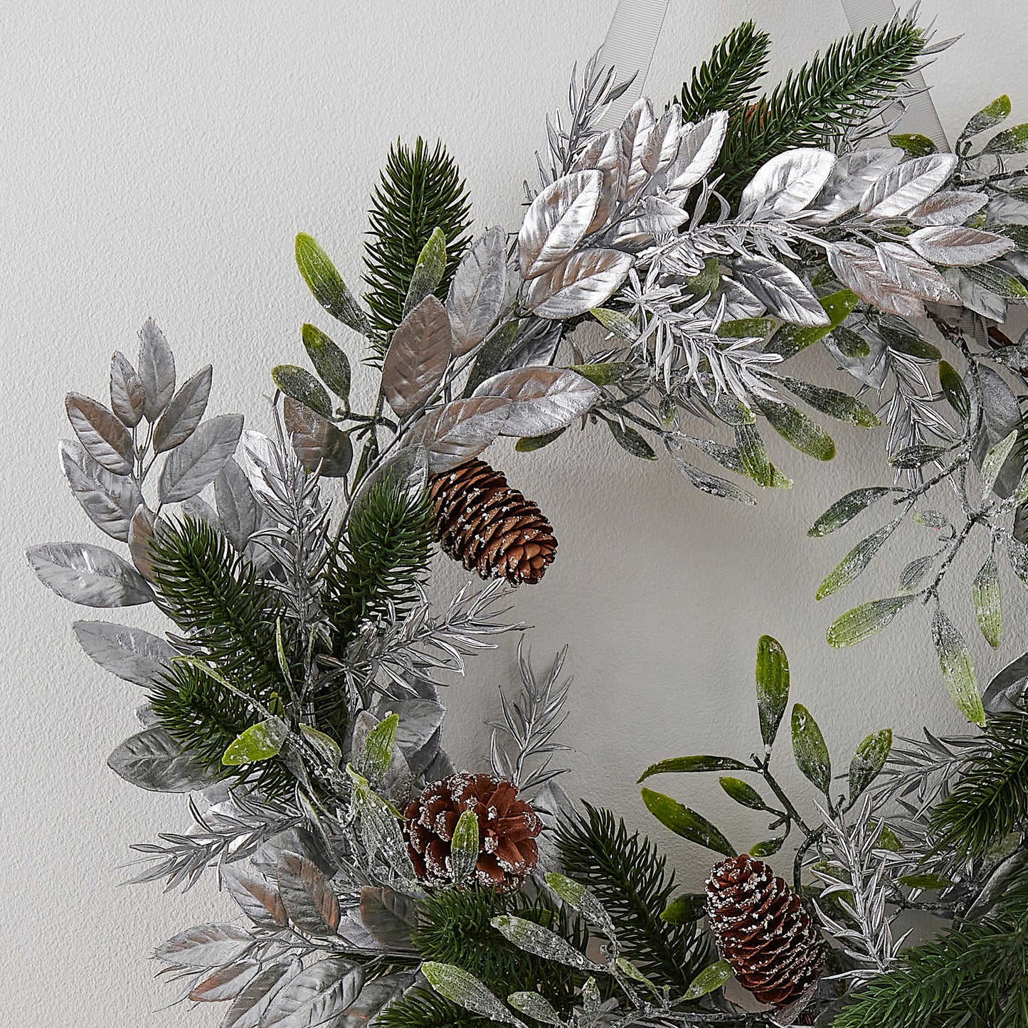 Silver Foliage Christmas Wreath