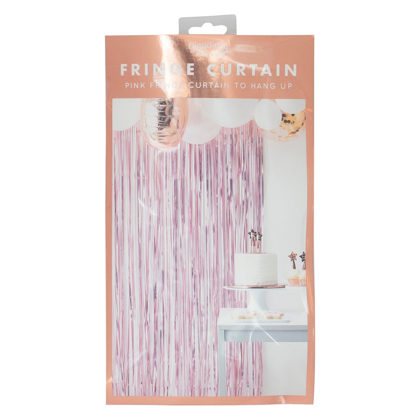 Matte Pink Fringe Curtain Backdrop