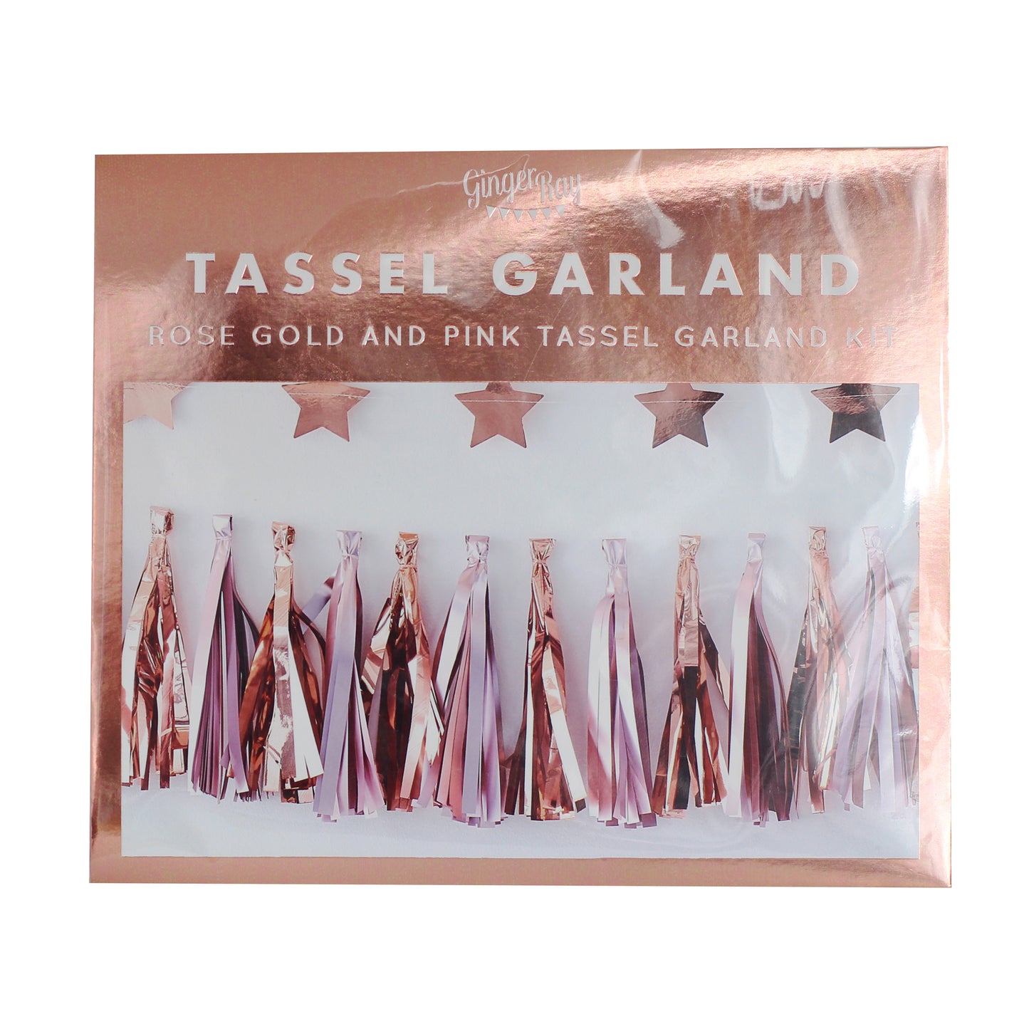 Matte Pink & Rose Gold Tassel Garland