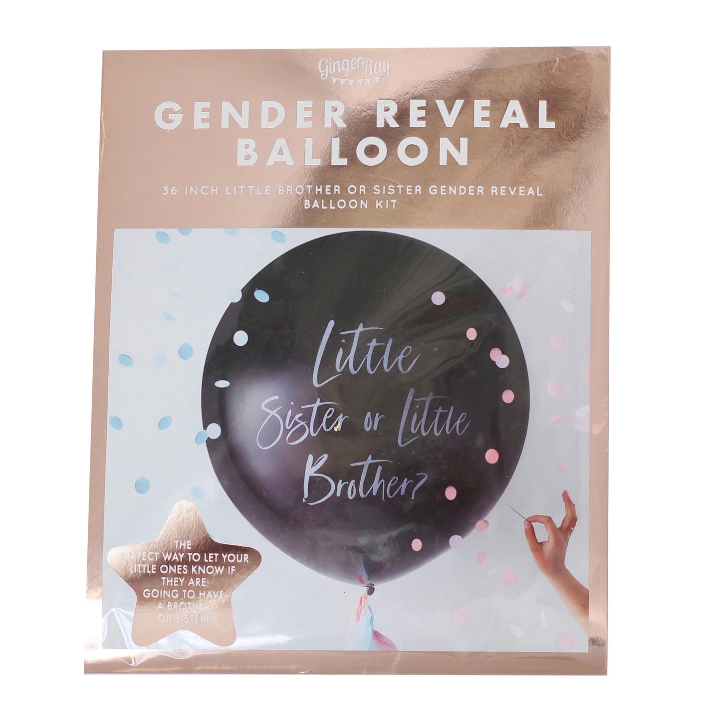 Gender Reveal Little Brother or Sister Balloon