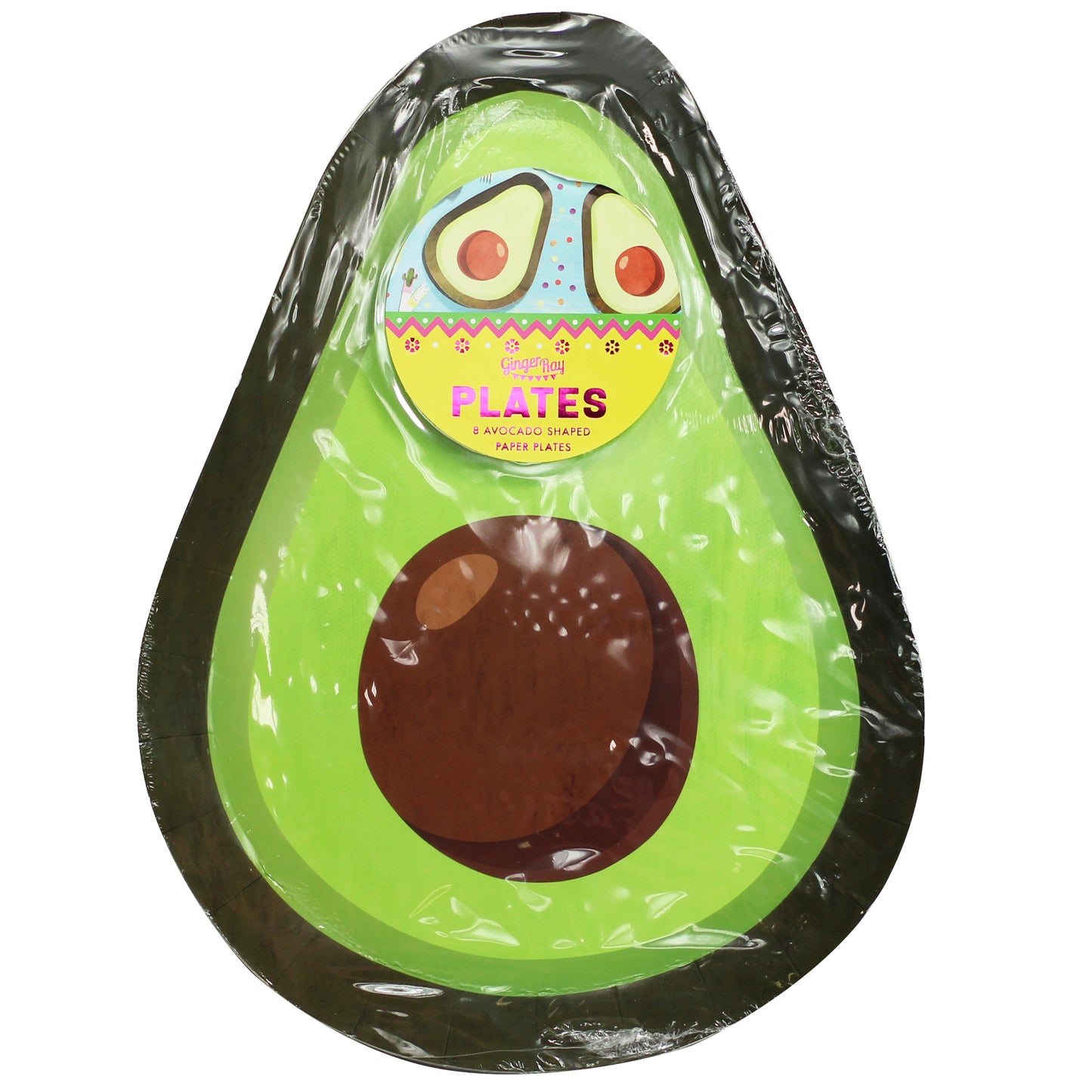 Avocado Shaped Paper Plates - Viva la fiesta