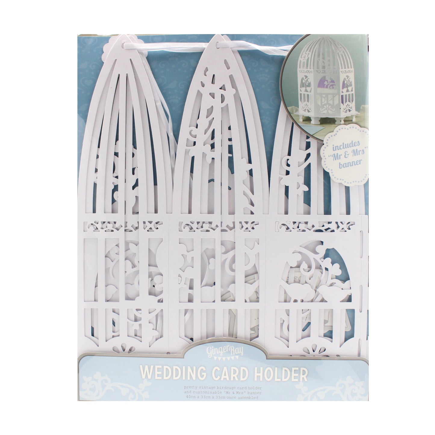 Wedding Post Box Birdcage - Vintage Lace