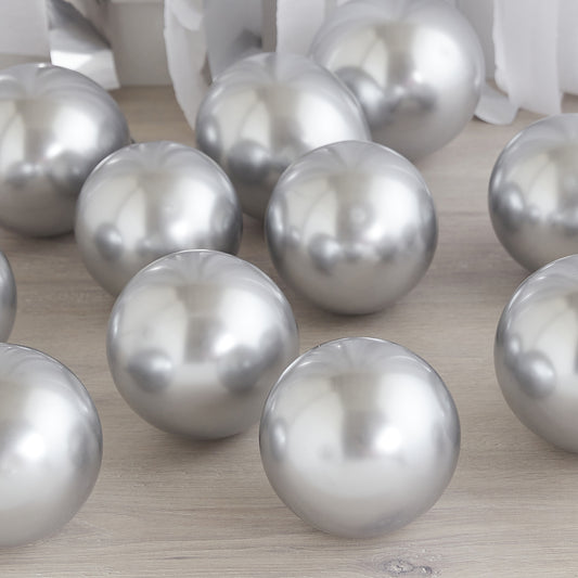 Silver Chrome Balloon Mosaic Balloon Pack