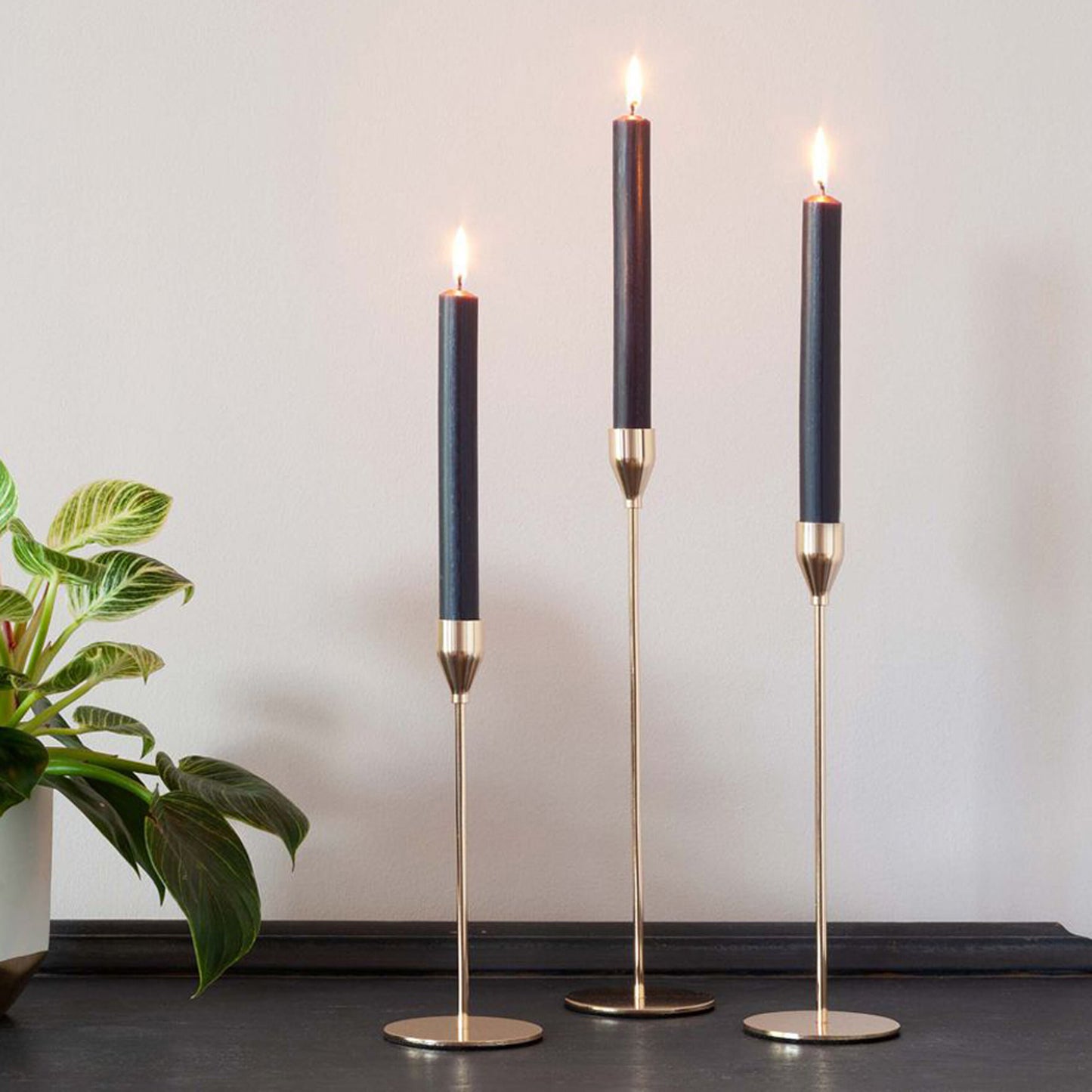 Black Straight Dinner Candles