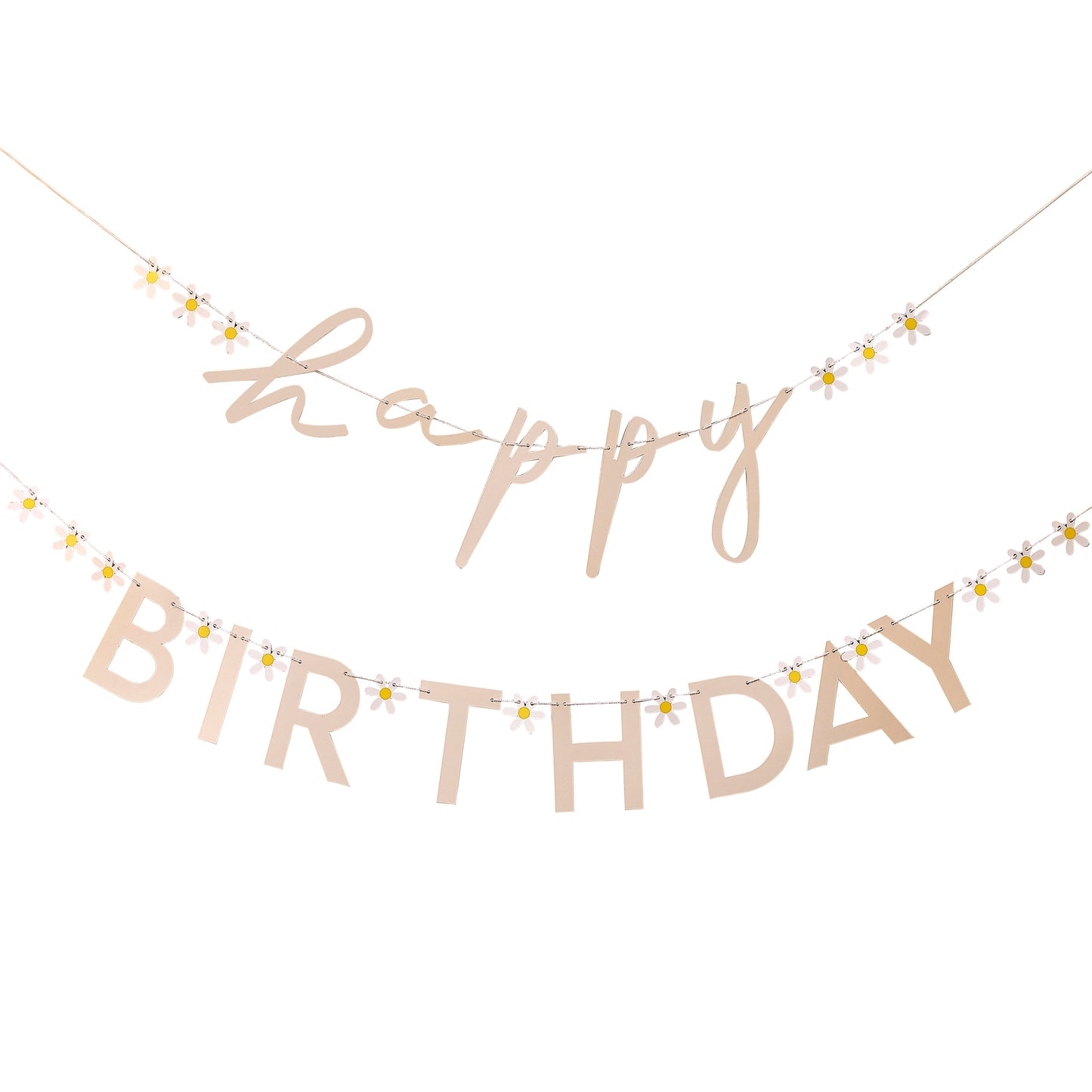 Daisy Floral Happy Birthday Bunting