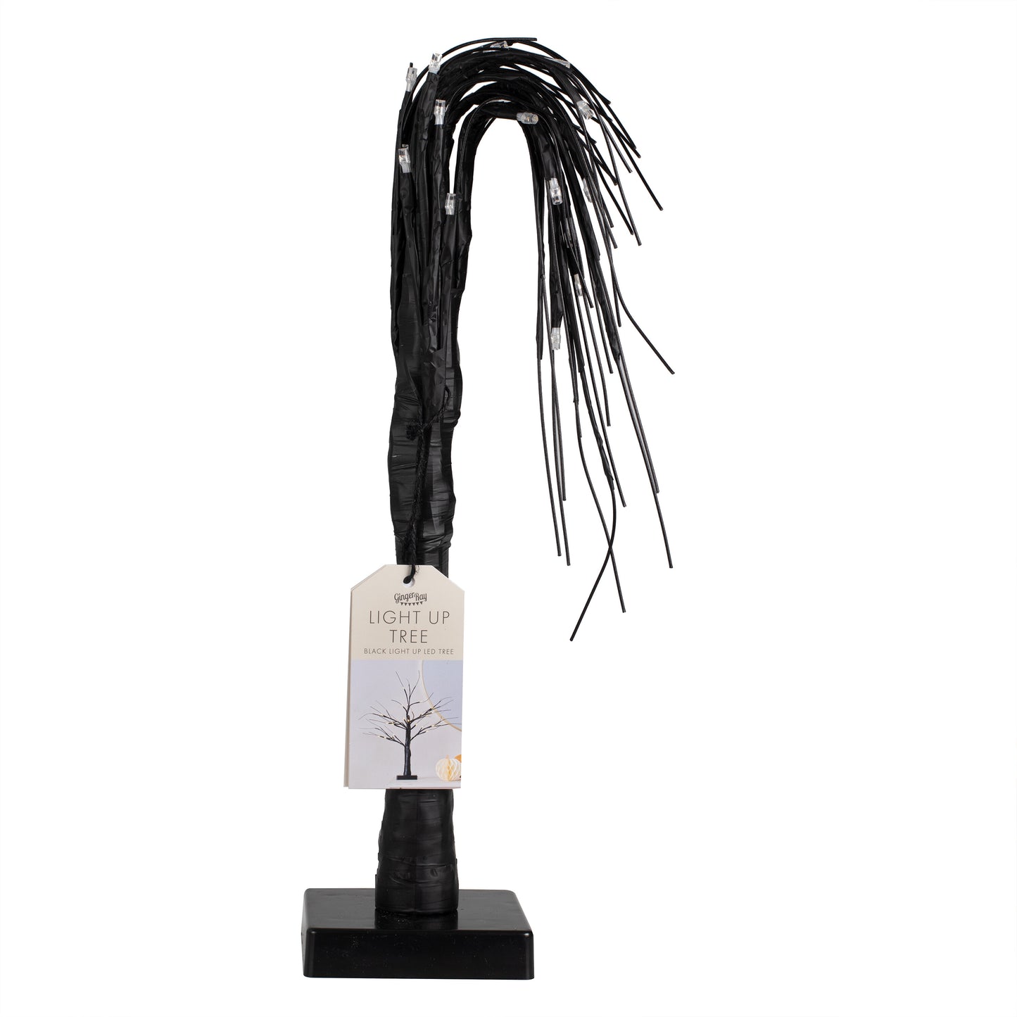 Black Light Up Halloween Tree Decoration