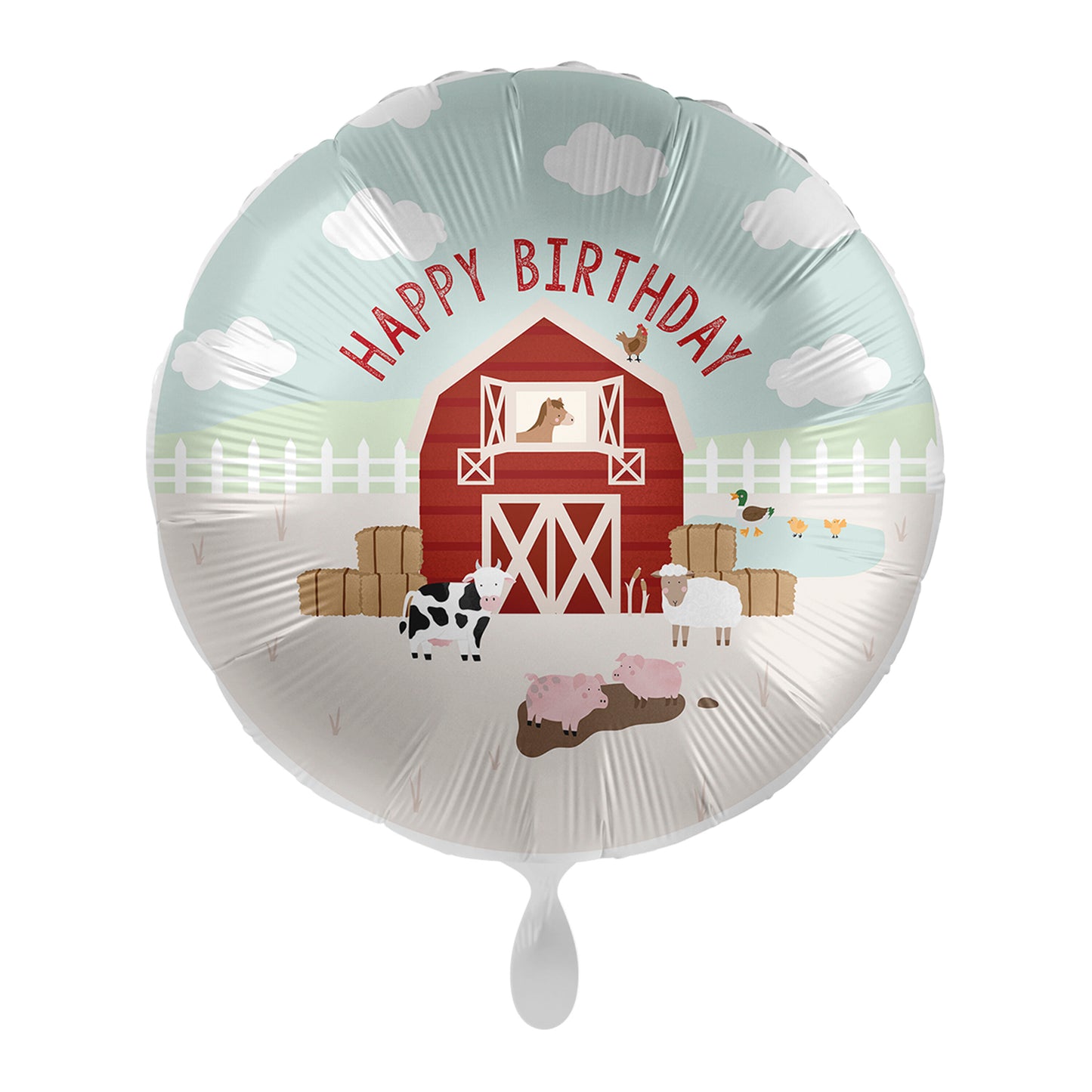 Happy Birthday Farm Party Helium Balloon Delivered