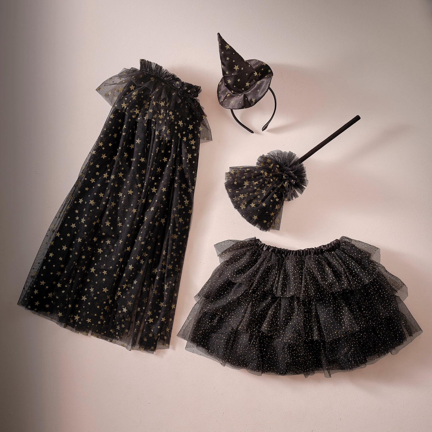 Black & Gold Star Witch Hat Headband