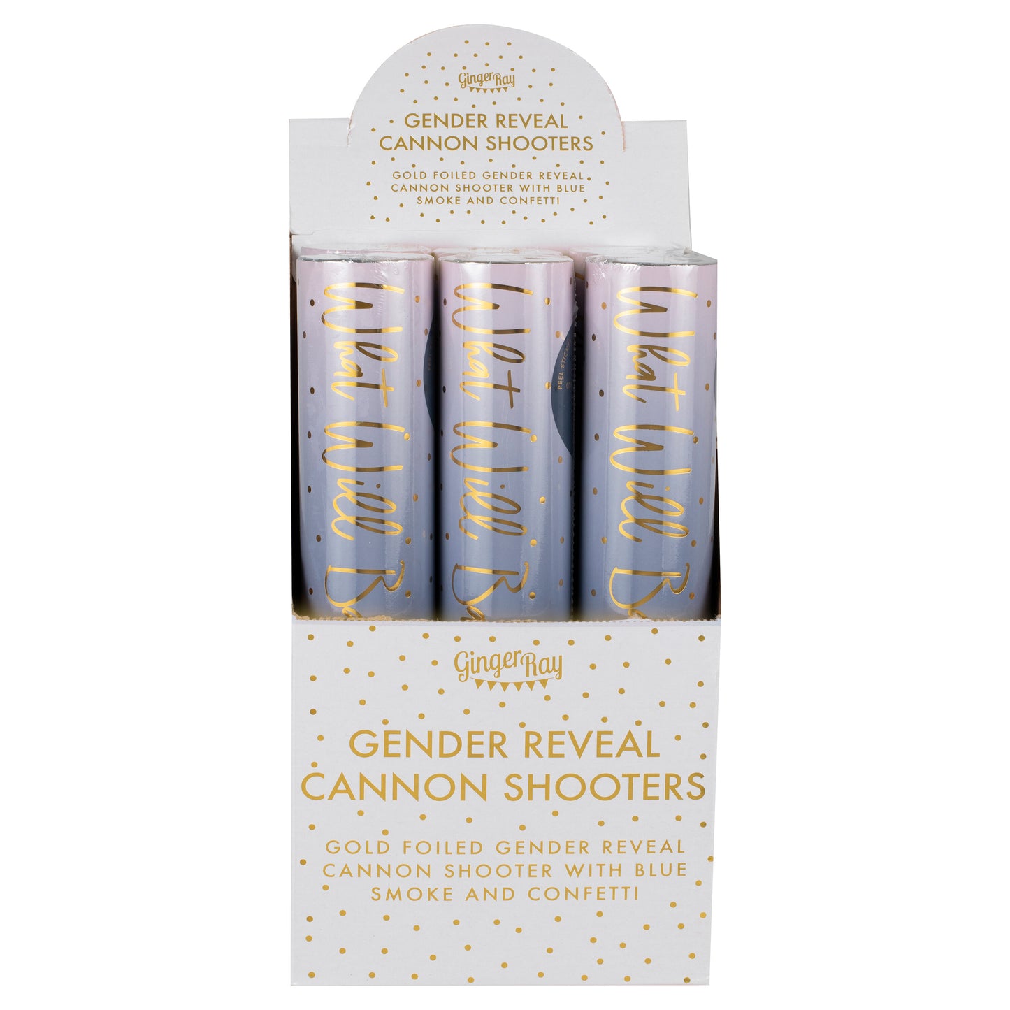 Blue Gender Reveal Smoke Cannon With Confetti