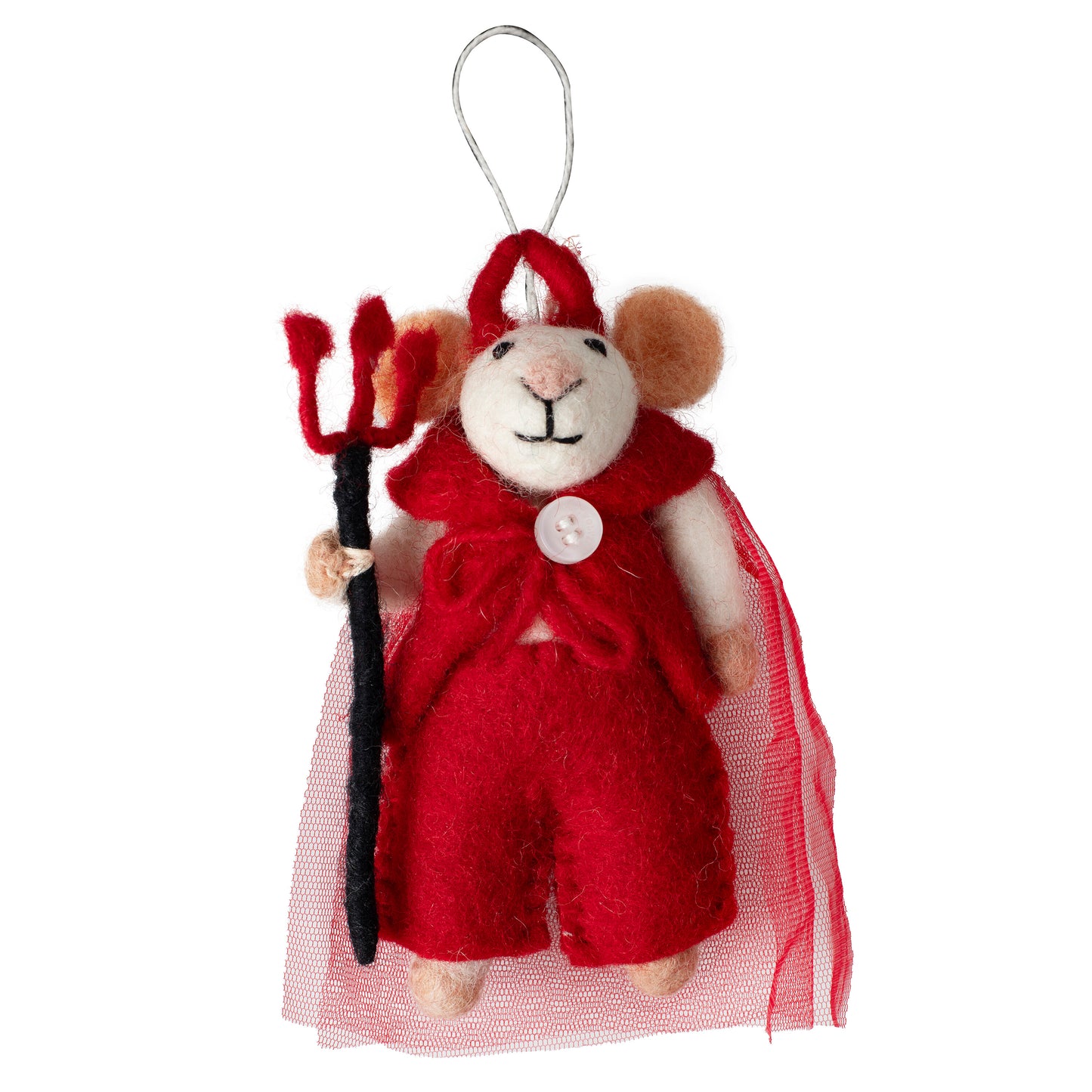 Felt Devil Mouse Halloween Tree Decoration