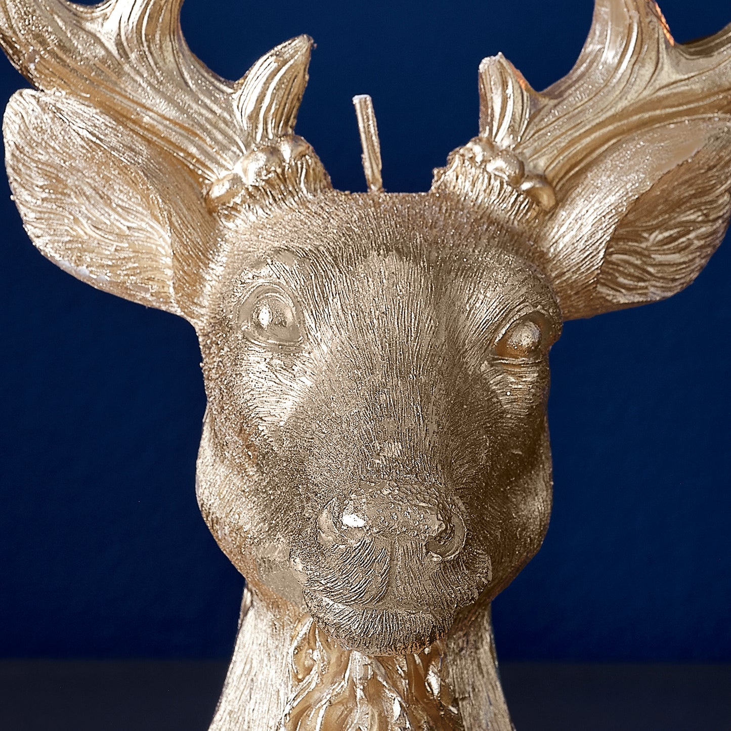 Gold Stag Christmas Candle