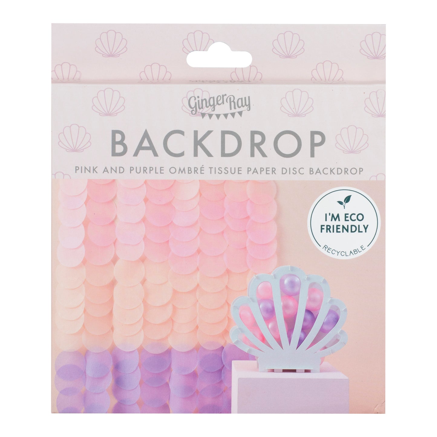 Pink and Lilac Tissue Paper Disc Party Backdrop