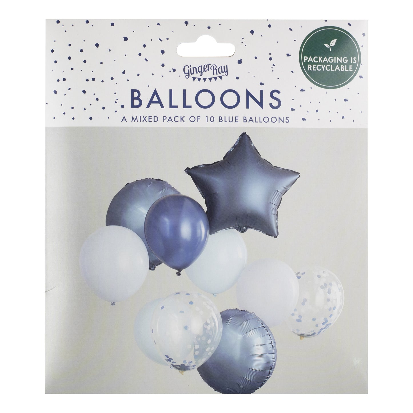 Blue, Navy & Confetti Balloon Bundle