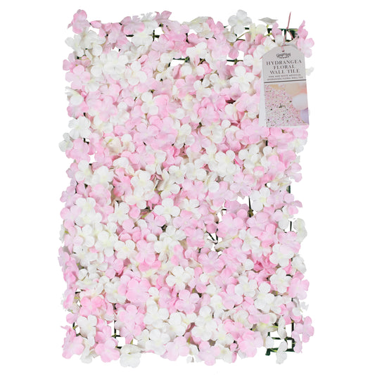 Pink & White Flower Wall Backdrop Tile