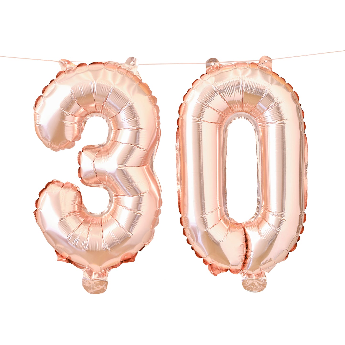 30th Rose Gold Foil Balloons