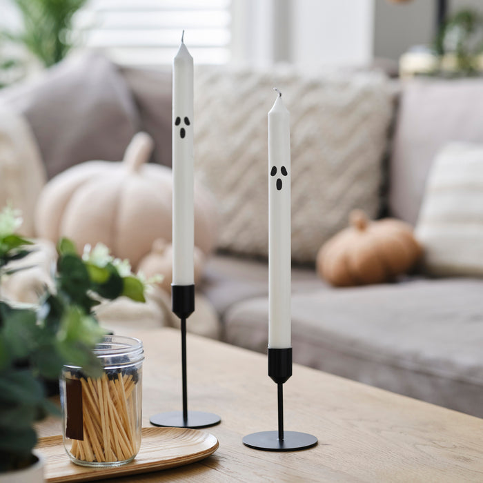 Ghost Face Halloween Dinner Candles
