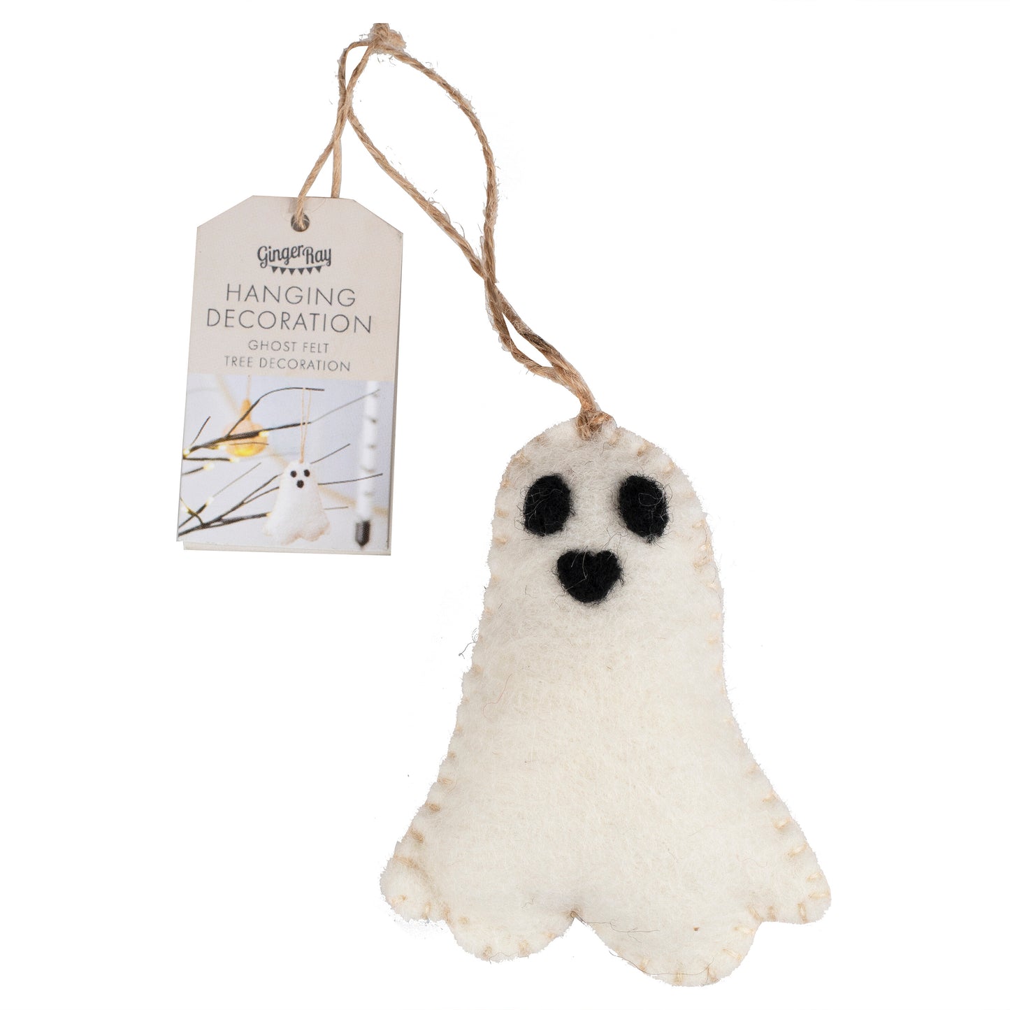 Ghost Felt Hanging Halloween Tree Decoration