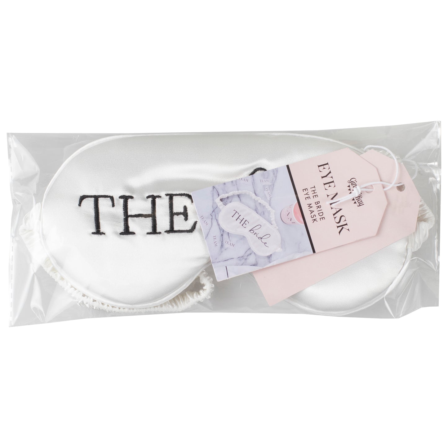 White Satin Bride Eye Mask