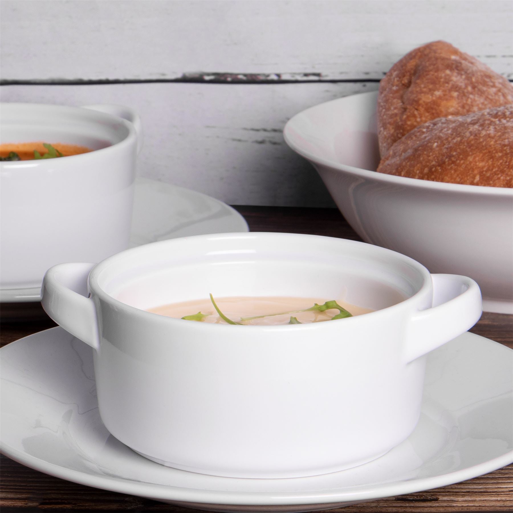 Soup Bowls with Handles - Set of 4 | M&W	