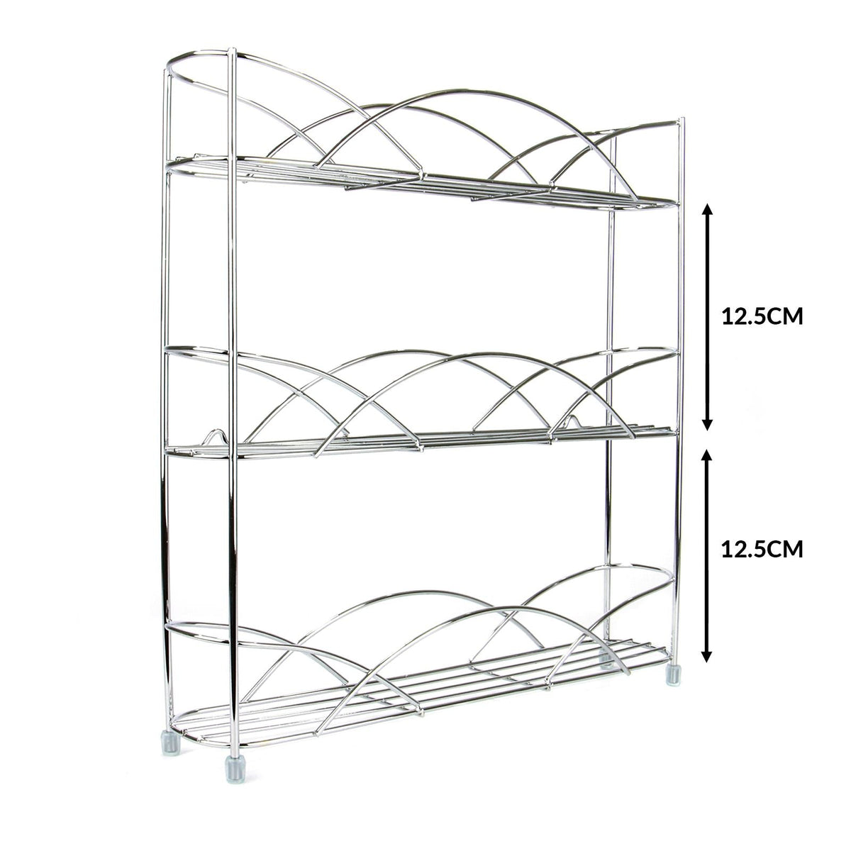 3 Tier Herb & Spice Rack Chrome | M&W	