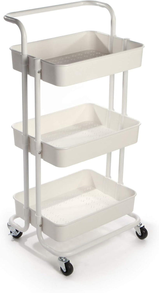 3 Tier Storage Trolley White | M&W	