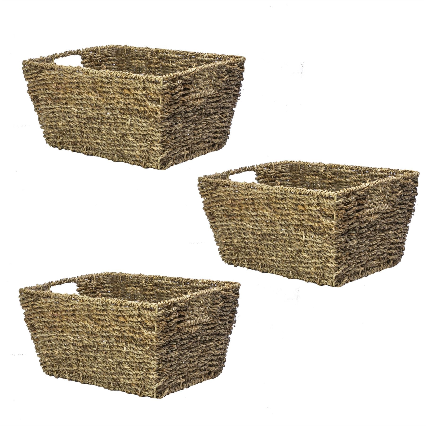 Natural Seagrass Storage Basket - Set of 3 | M&W	
