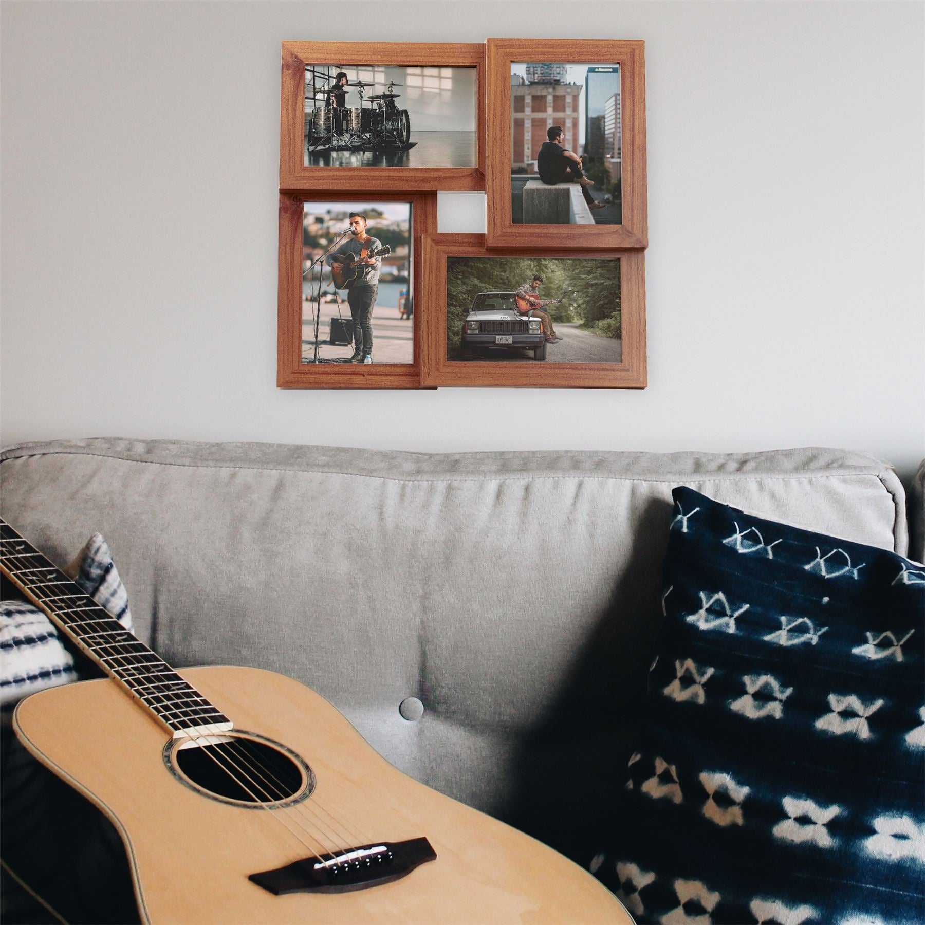 Multi Picture Aperture 6" x 4" Photo Frame Wood | M&W	