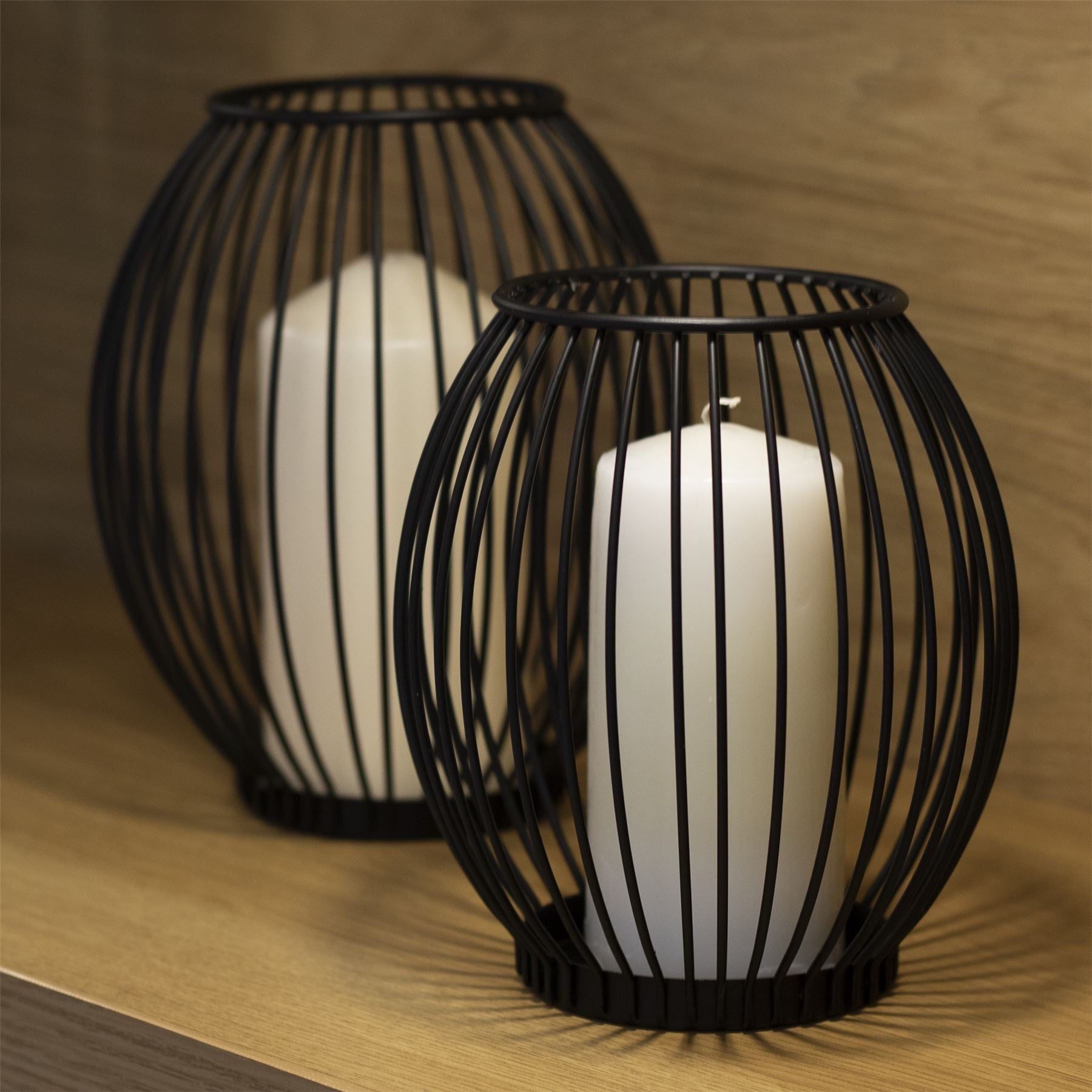 Cage Candle Holders - Set of 2 | M&W	