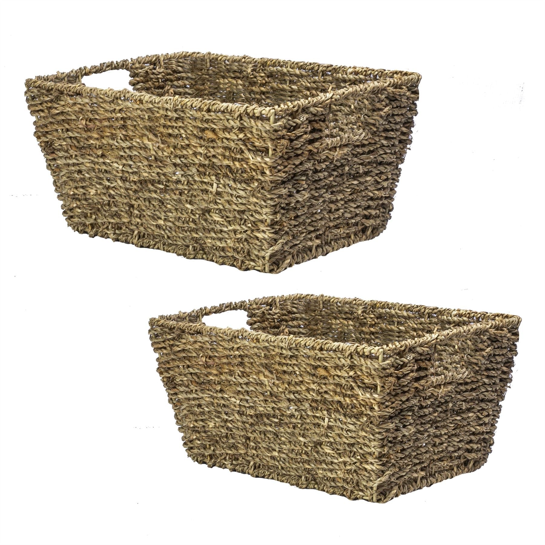 Natural Seagrass Storage Basket - Set of 2 | M&W	