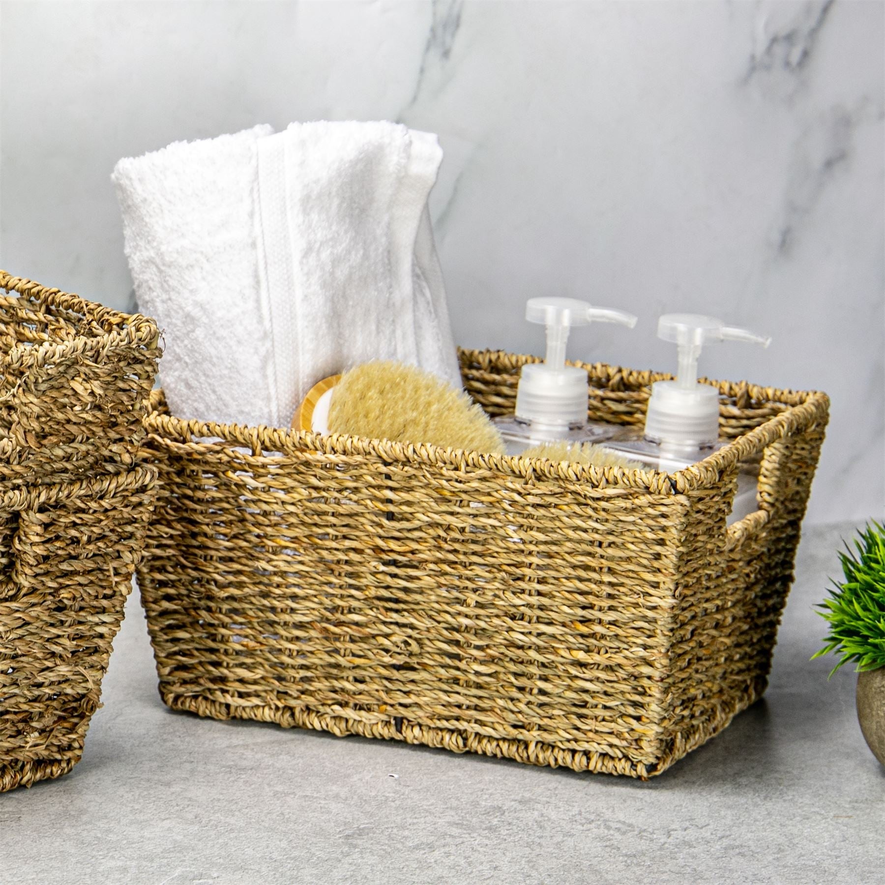 Natural Seagrass Storage Basket - Set of 3 | M&W	