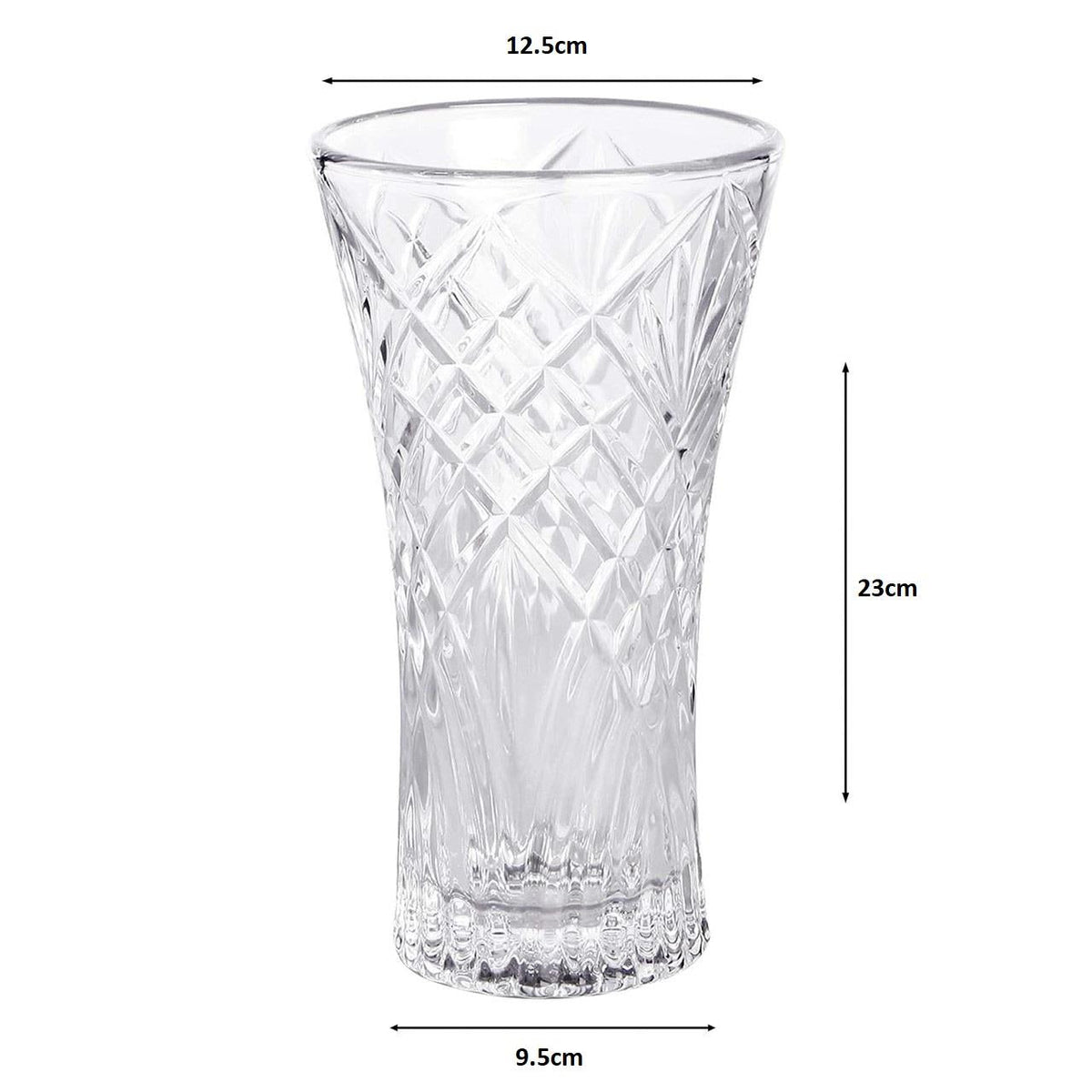 Crystal Glass Short Flower Vase | M&W	